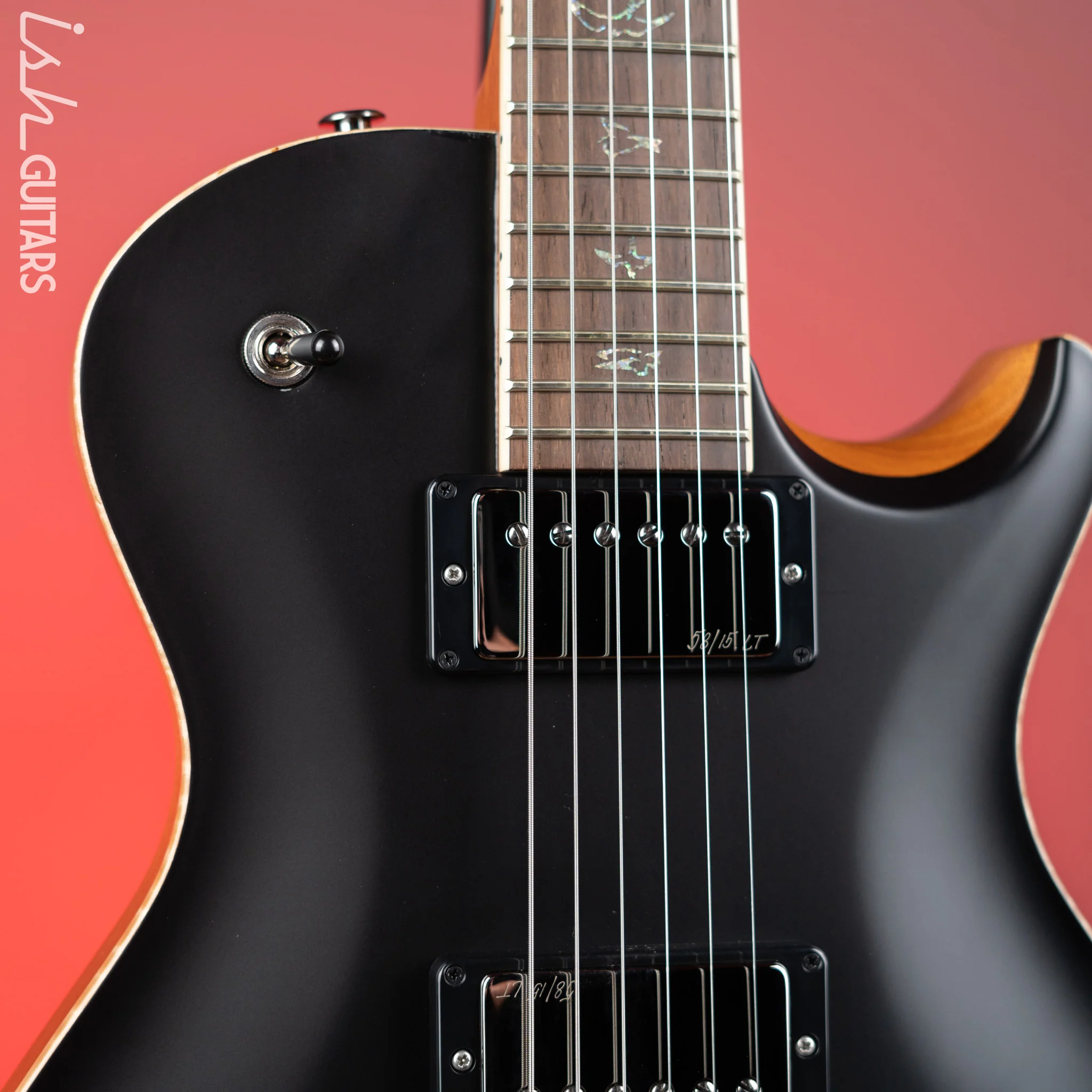PRS McCarty 594 Singlecut Wood Library Brazilian Rosewood Fretboard Black Satin - Image 3