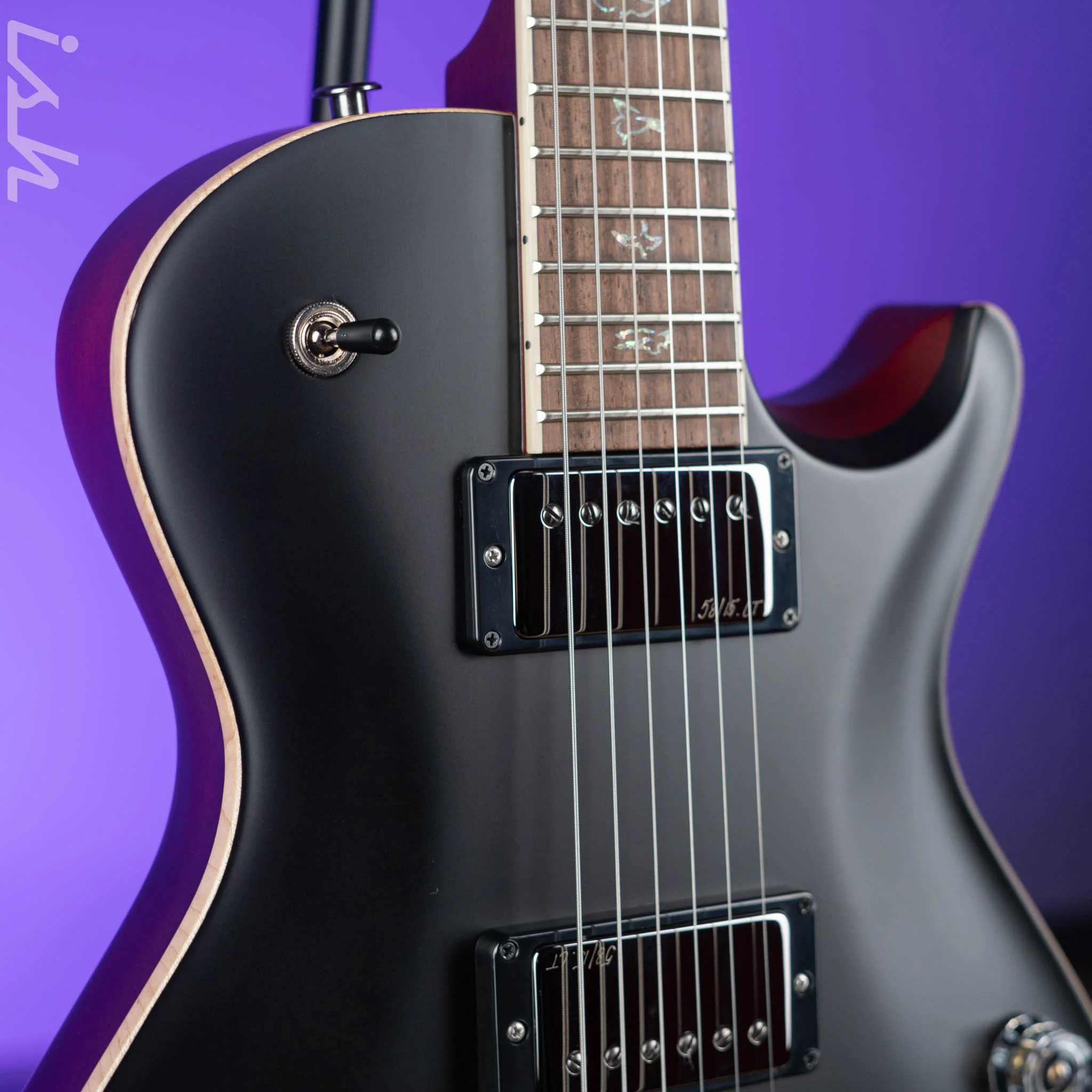 PRS McCarty 594 Singlecut Wood Library Brazilian Rosewood Fretboard Black Satin - Image 3