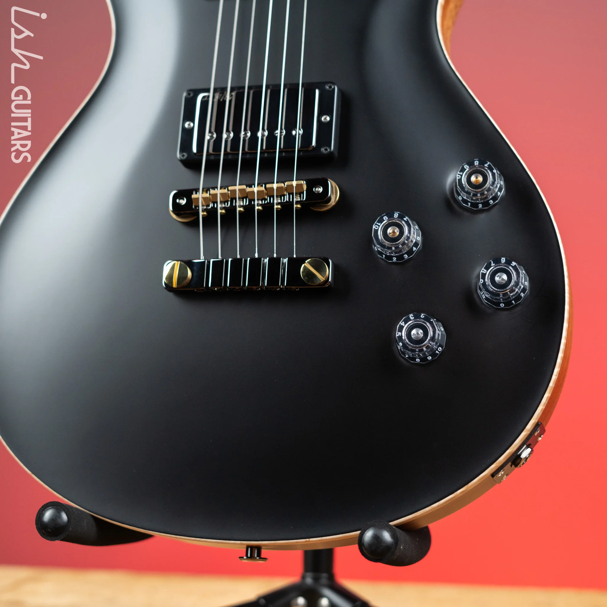 PRS McCarty 594 Singlecut Wood Library Brazilian Rosewood Fretboard Black Satin - Image 4
