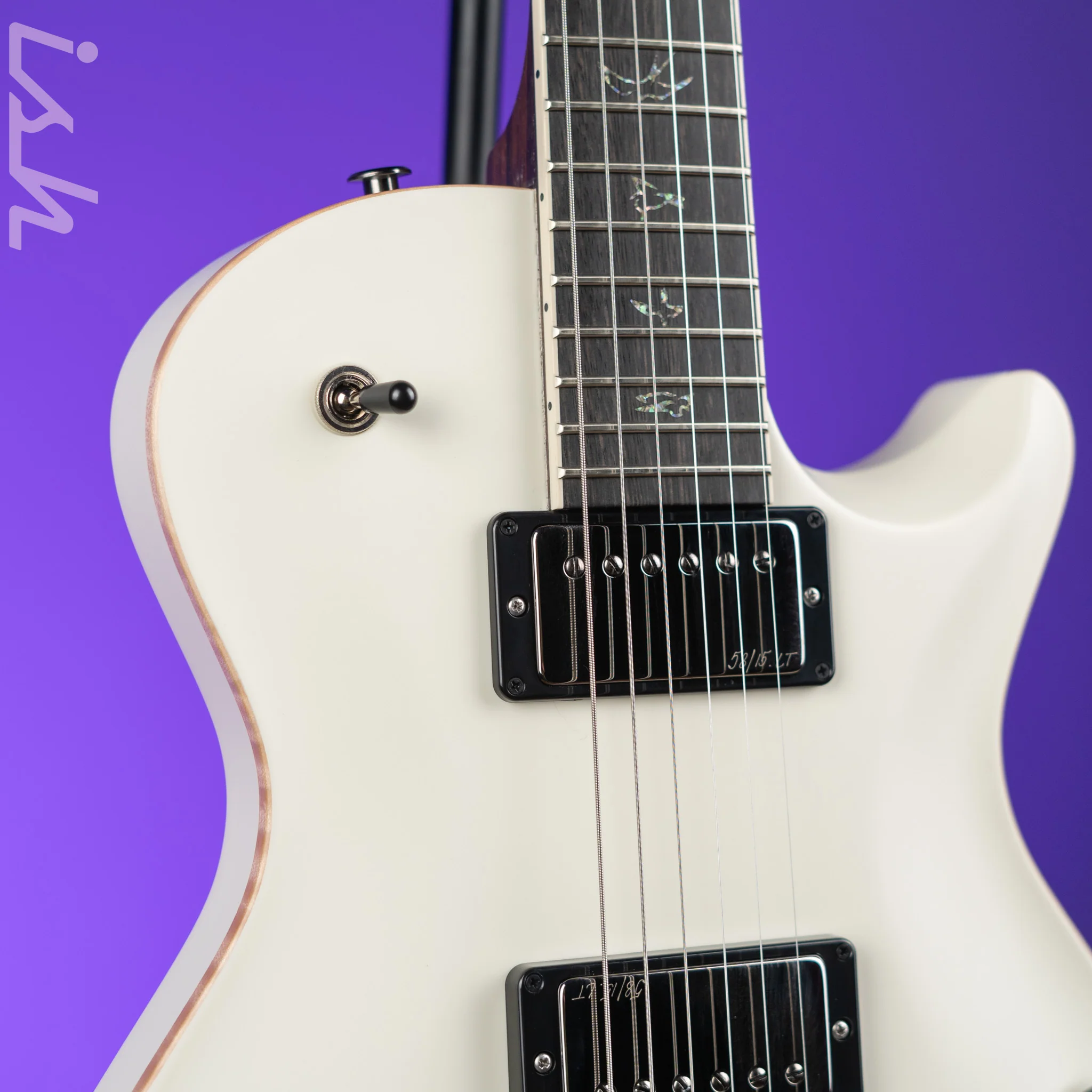 PRS McCarty 594 Singlecut Wood Library East Indian Rosewood Antique White Satin - Image 3