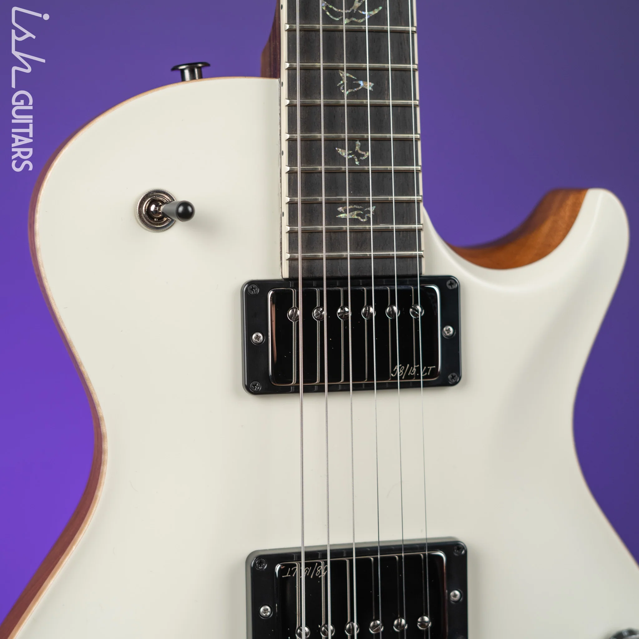 PRS McCarty 594 Singlecut Wood Library East Indian Rosewood Antique White Satin - Image 3