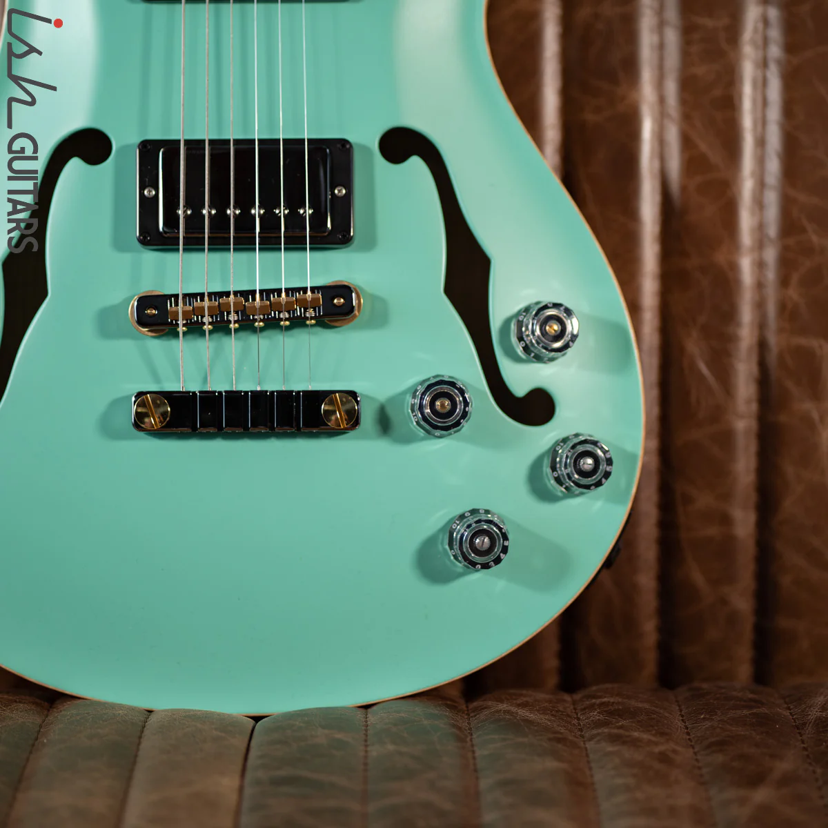 PRS McCarty 594 Hollowbody II Seafoam Green Satin Wood Library - Image 5