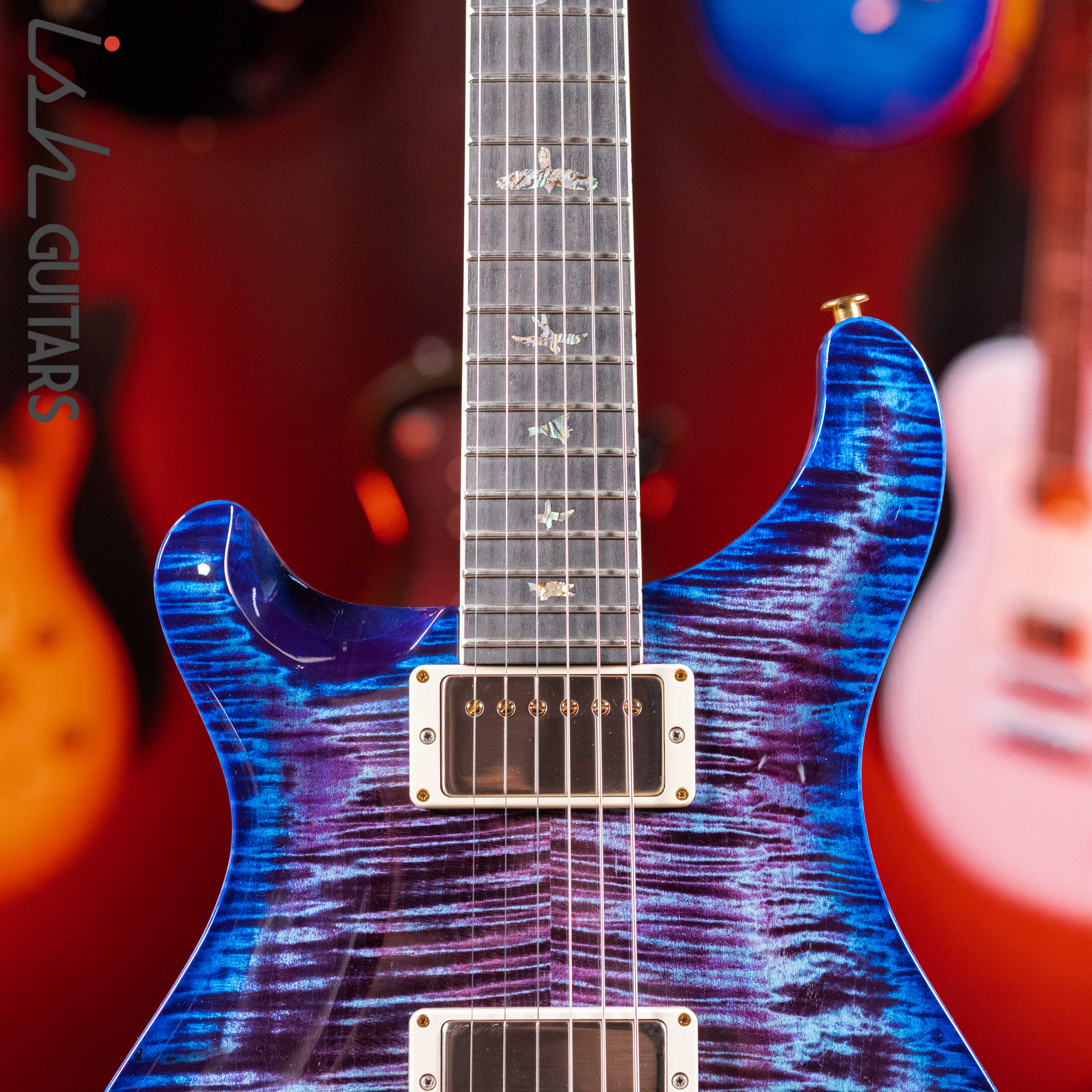 PRS McCarty Lefty Wood Library Violet Blue Burst Artist Flame Maple - Image 3