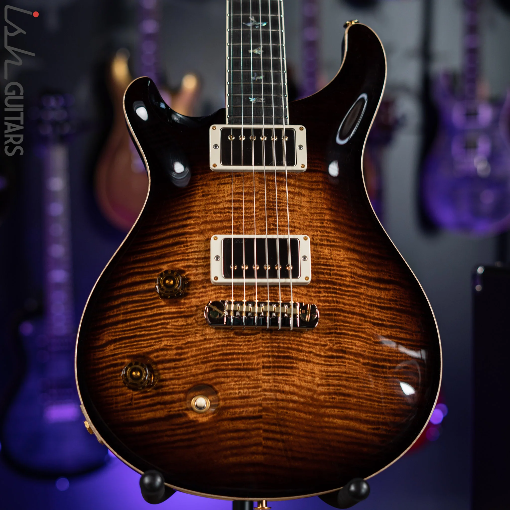 PRS McCarty Lefty Wood Library Copperhead Burst 10 Top Flame Maple