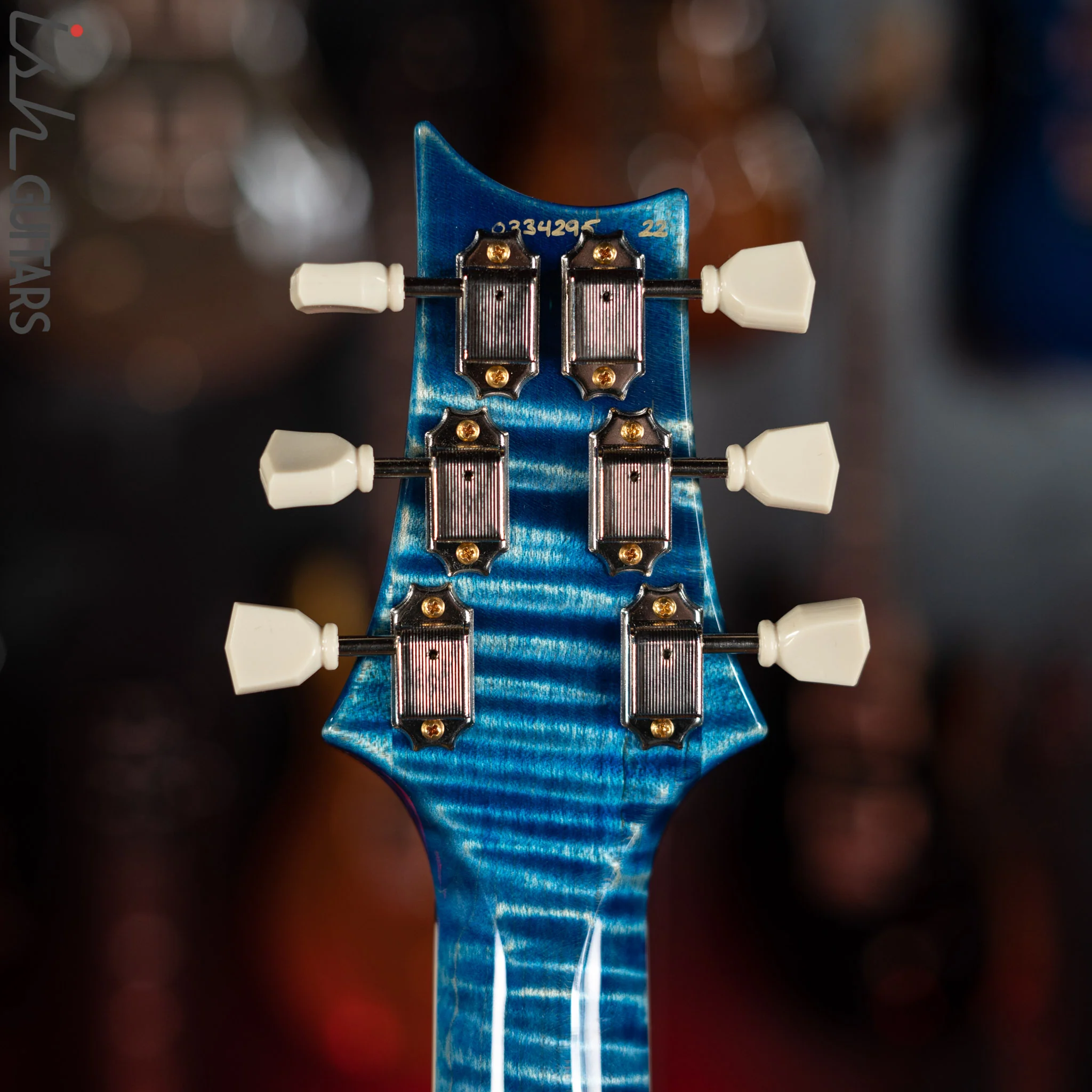 PRS McCarty Lefty Wood Library Faded Blue Jean Artist Flame Maple - Image 12