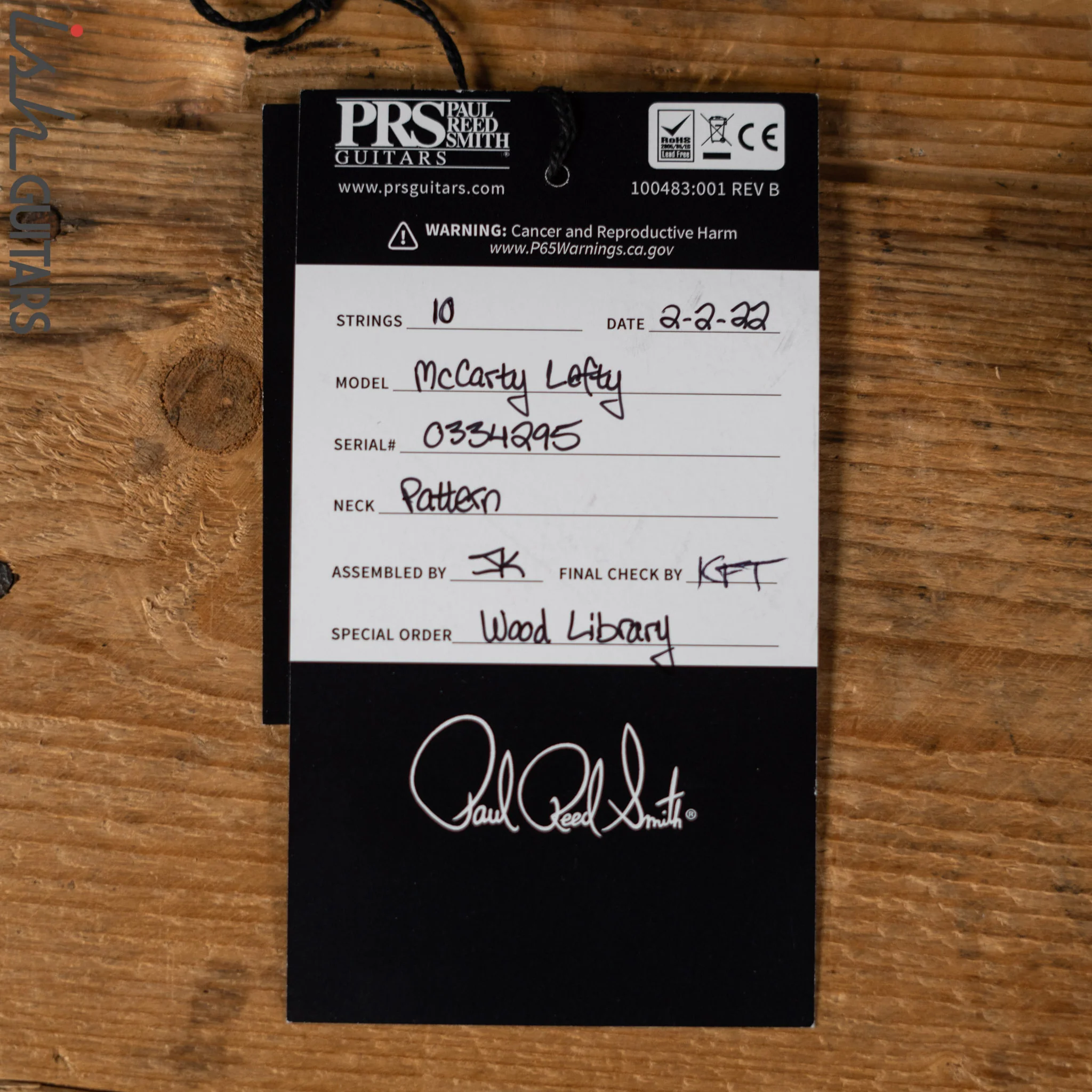 PRS McCarty Lefty Wood Library Faded Blue Jean Artist Flame Maple - Image 15