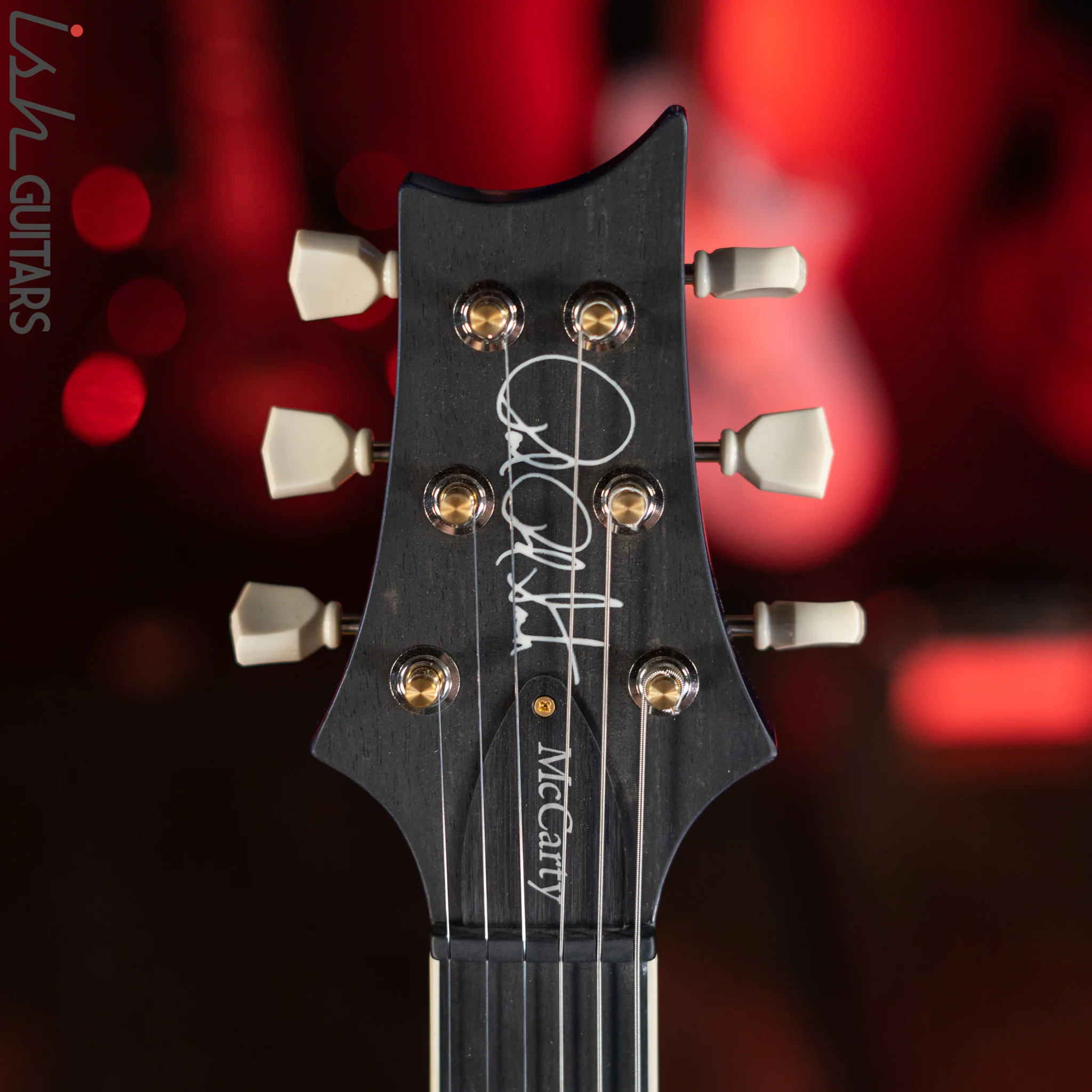 PRS McCarty Lefty Wood Library Faded Blue Jean w/ Blue Burst 10 Top Flame Maple - Image 6