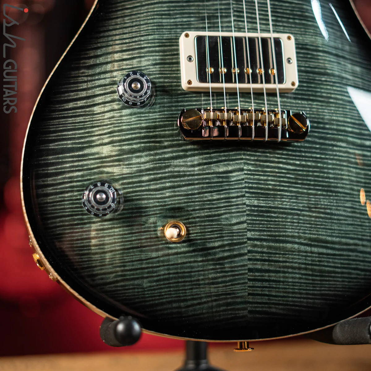 PRS McCarty Lefty Wood Library Trampas Green Smokeburst Artist Flame Maple - Image 4