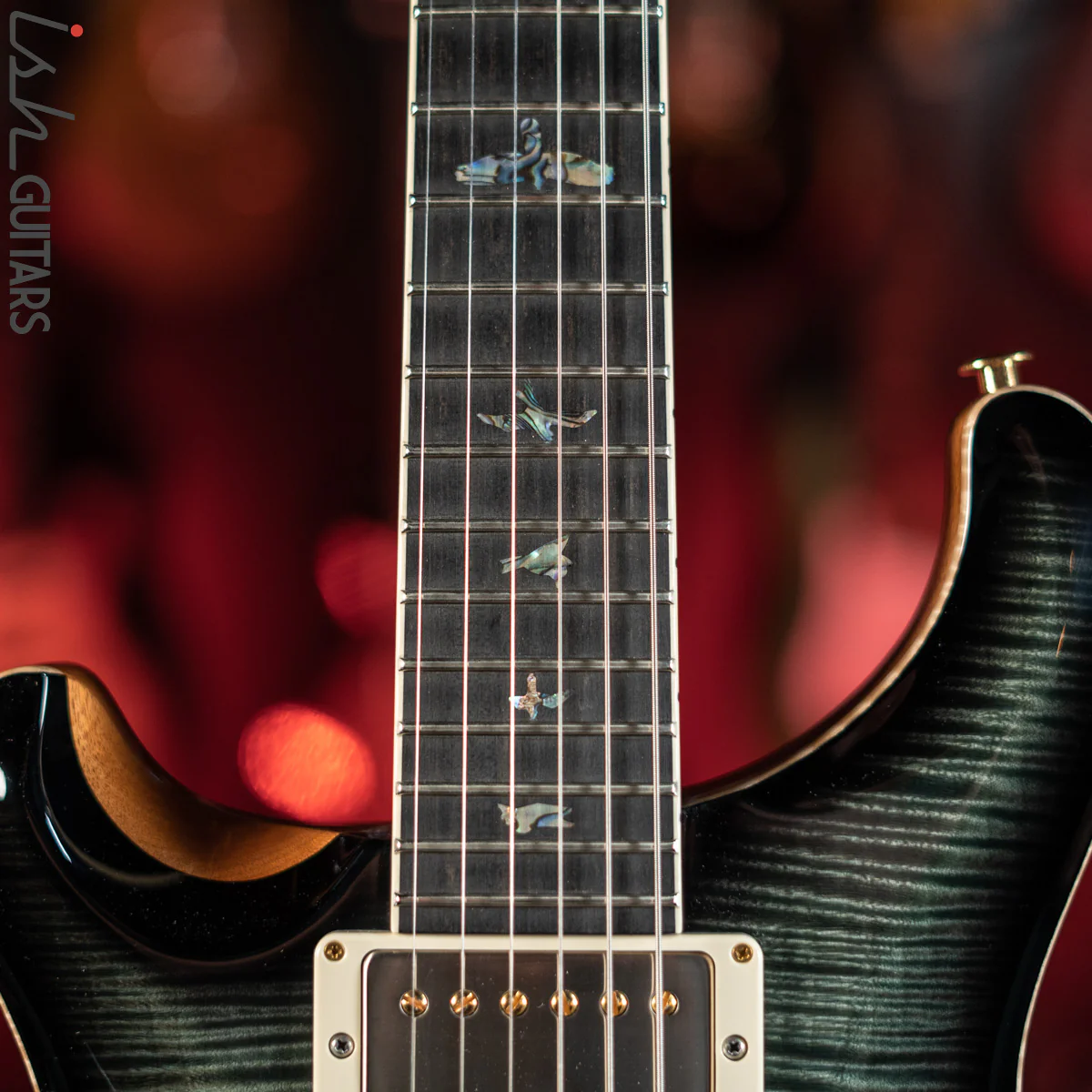 PRS McCarty Lefty Wood Library Trampas Green Smokeburst Artist Flame Maple - Image 5
