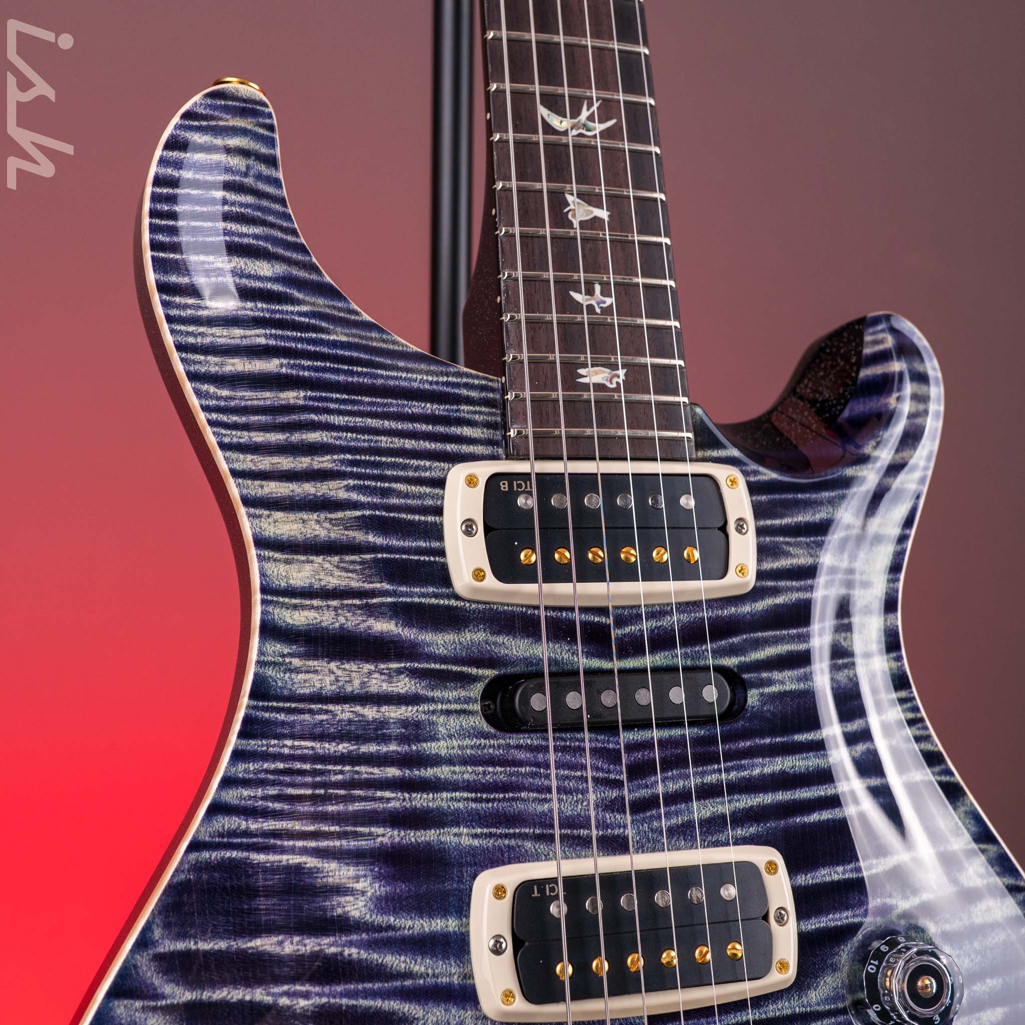 PRS Modern Eagle 10-Top Aurora Borealis w/ Rainbow Hollowflake Back - Image 5
