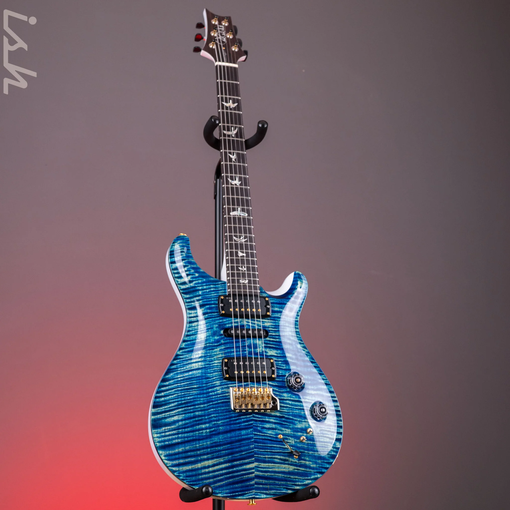 PRS Modern Eagle V 10-Top River Blue Pearl Back - Image 2