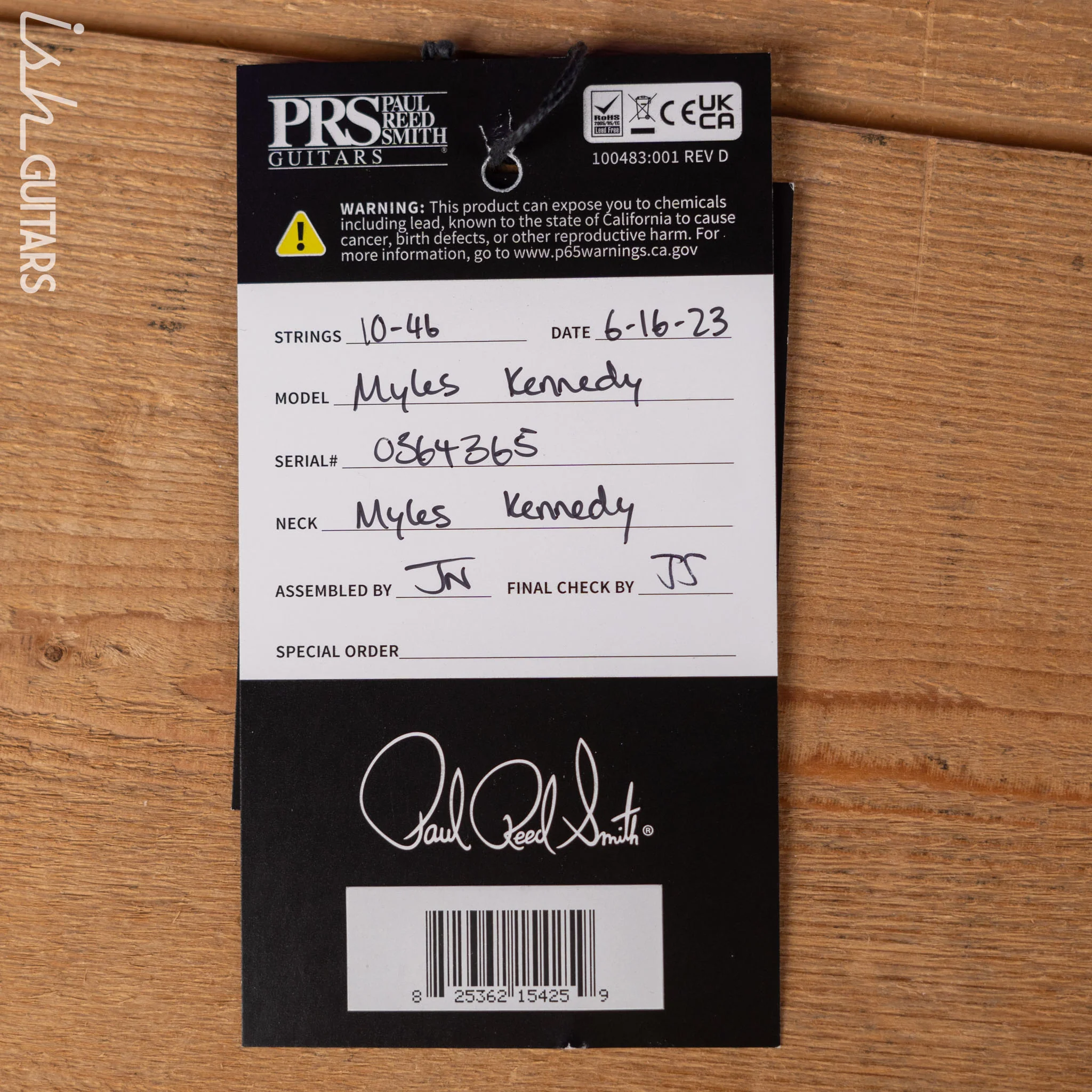 PRS Myles Kennedy Signature Electric Guitar Antique Natural - Image 11