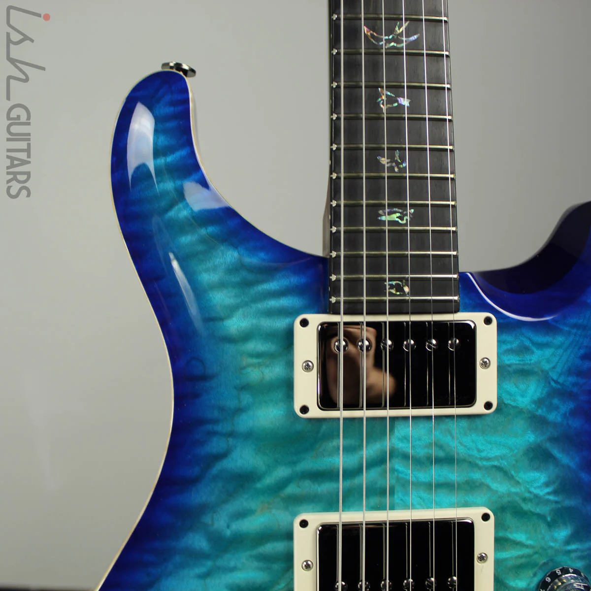 PRS Paul Reed Smith Custom 24 Wood Library Quilt Rosewood Neck Makena Blue - Image 3