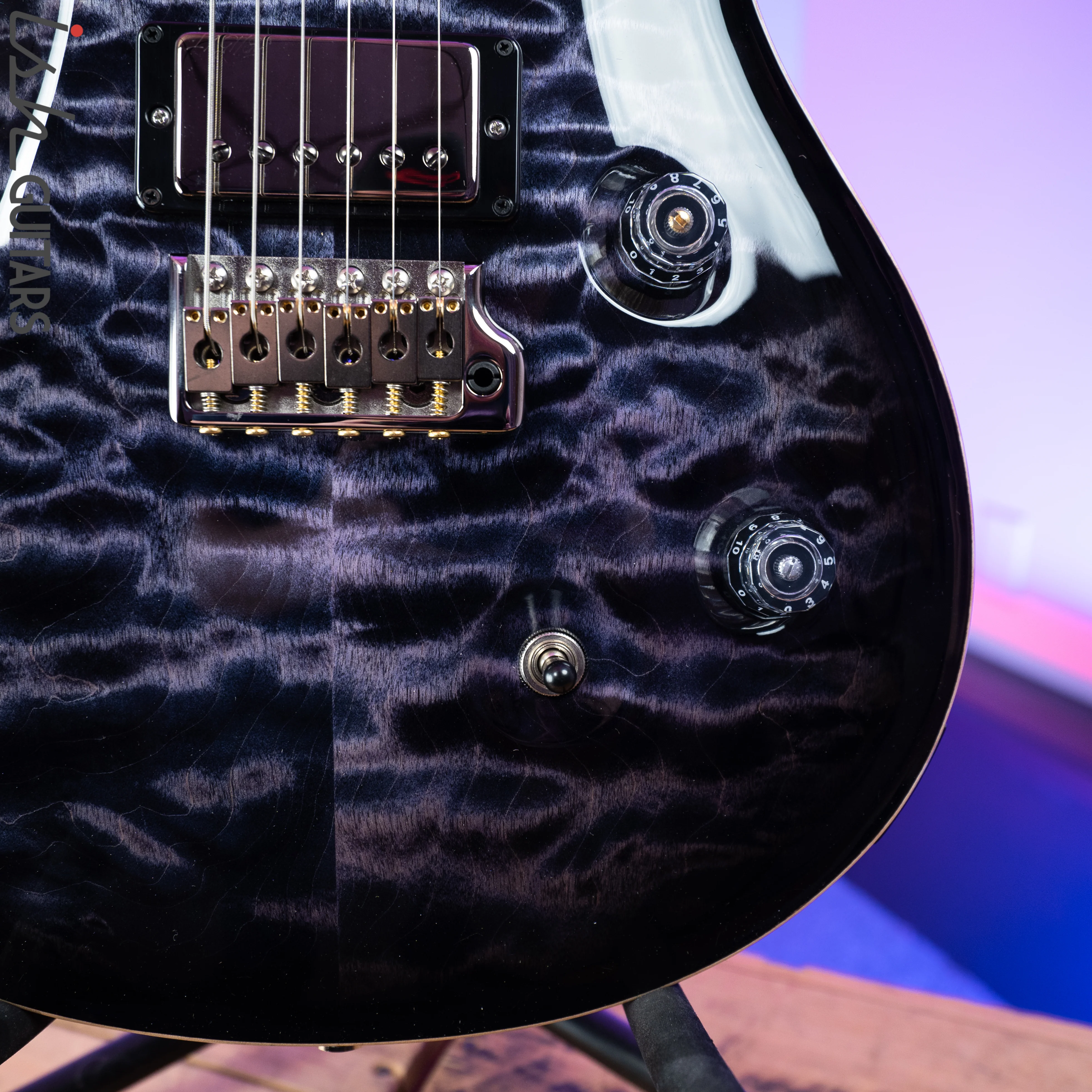 2020 PRS Paul Reed Smith Custom 24 10 Top Wood Library Quilt Rosewood Purple Mist - Image 4