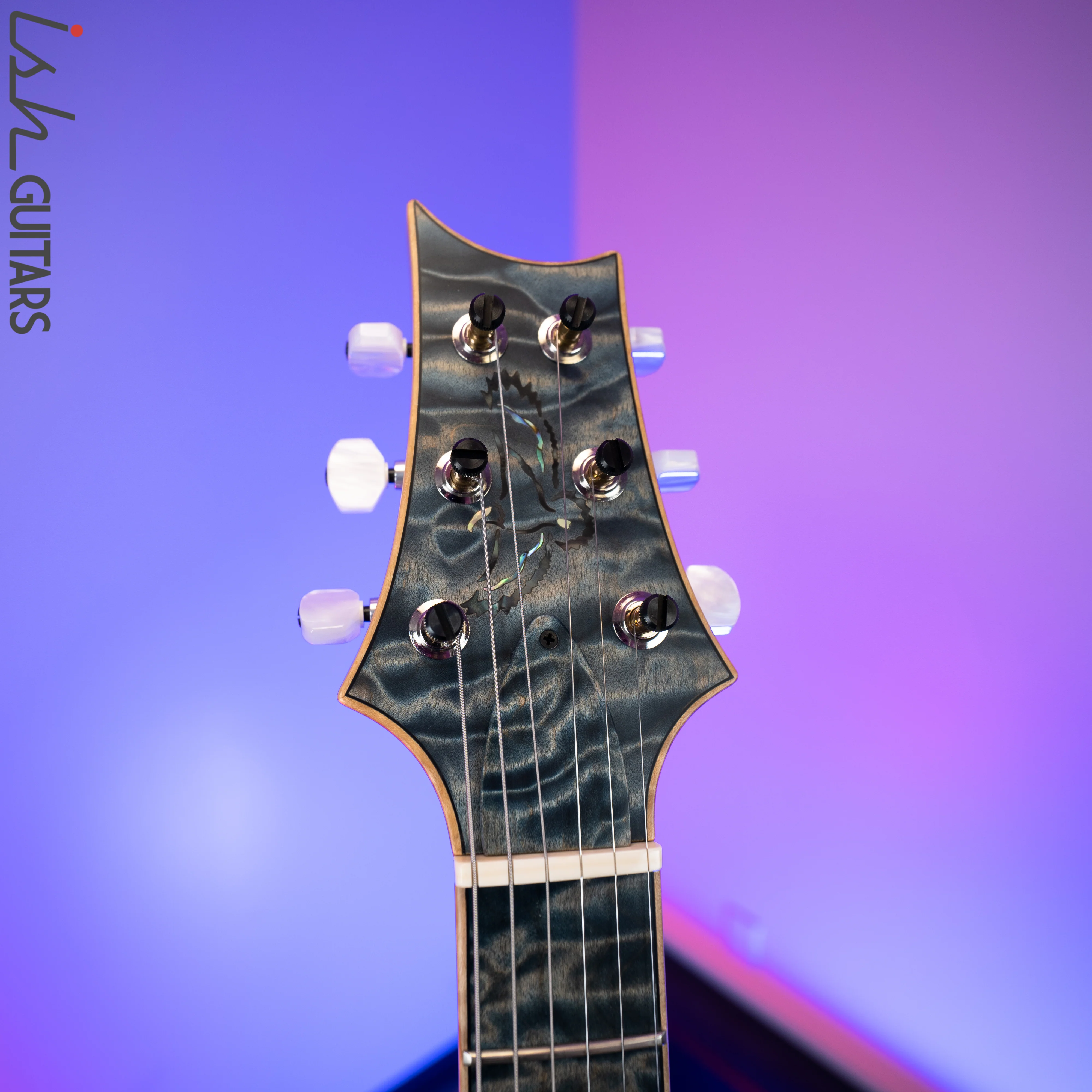 PRS Paul Reed Smith Private Stock 408 Semi Hollow Poplar Burl Triple Faded Indigo - Image 7