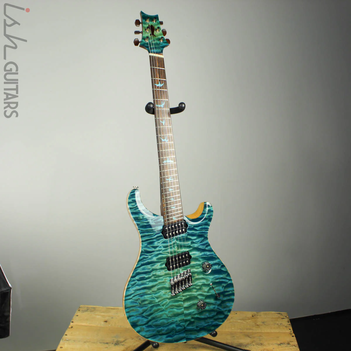 PRS Paul Reed Smith Private Stock Custom 24 Multi-Scale Quilted Maple Double Faded Aquamarine Glow - Image 2