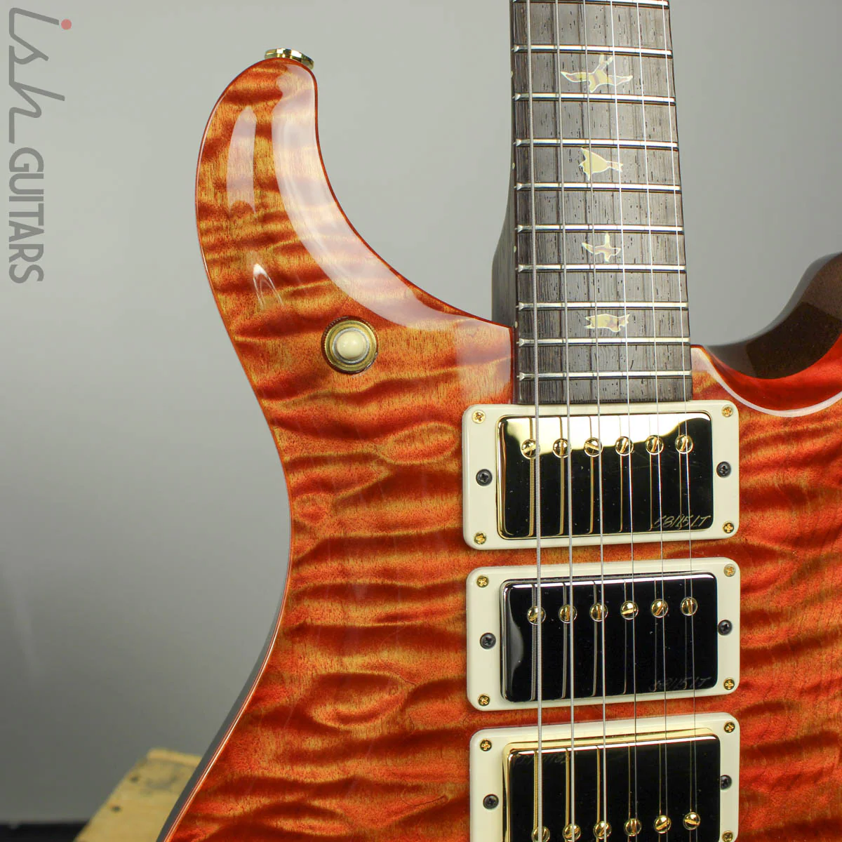 2018 PRS Paul Reed Smith Private Stock McCarty 594 One Piece Quilted Maple Wenge Neck Prickly Pear - Image 3