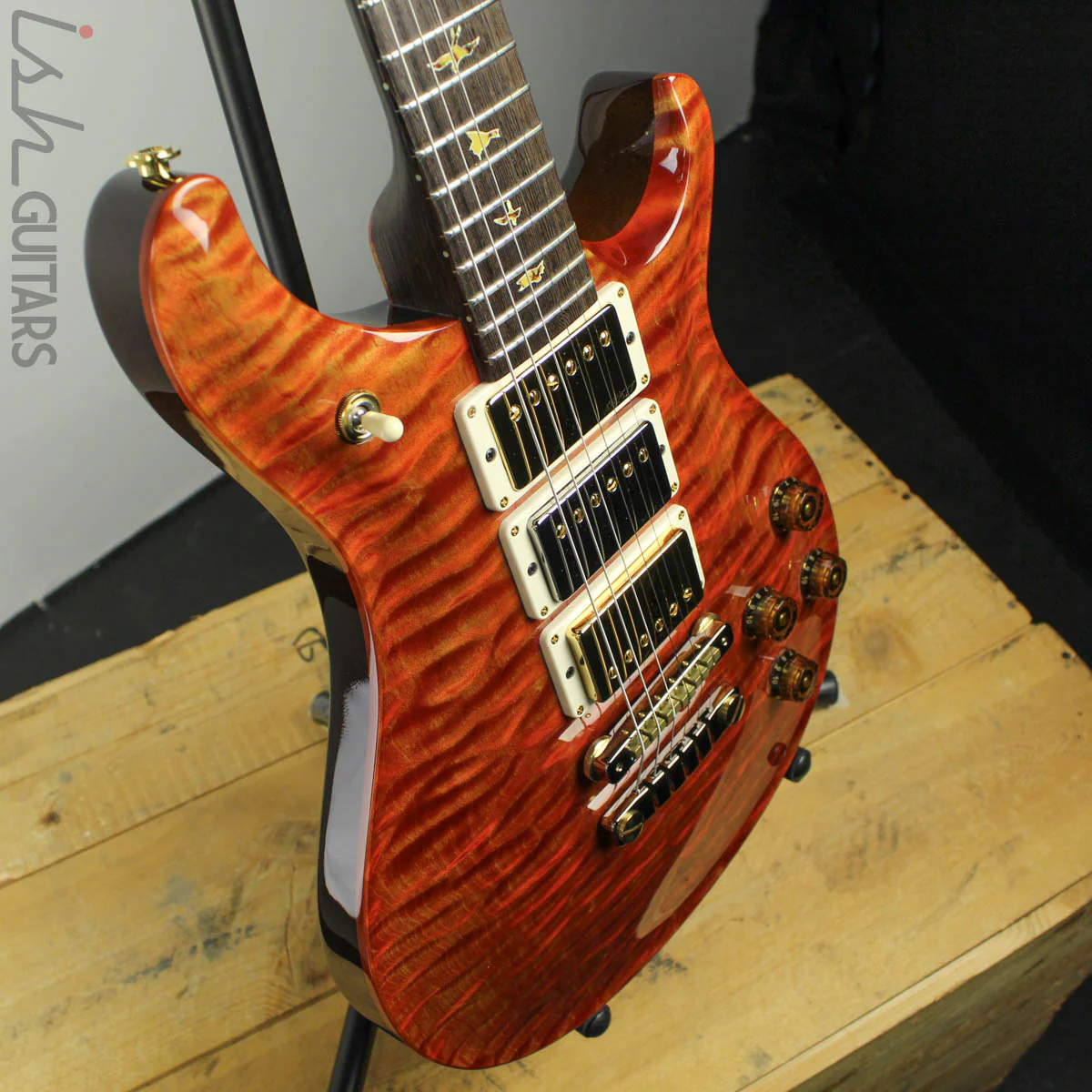 2018 PRS Paul Reed Smith Private Stock McCarty 594 One Piece Quilted Maple Wenge Neck Prickly Pear - Image 8