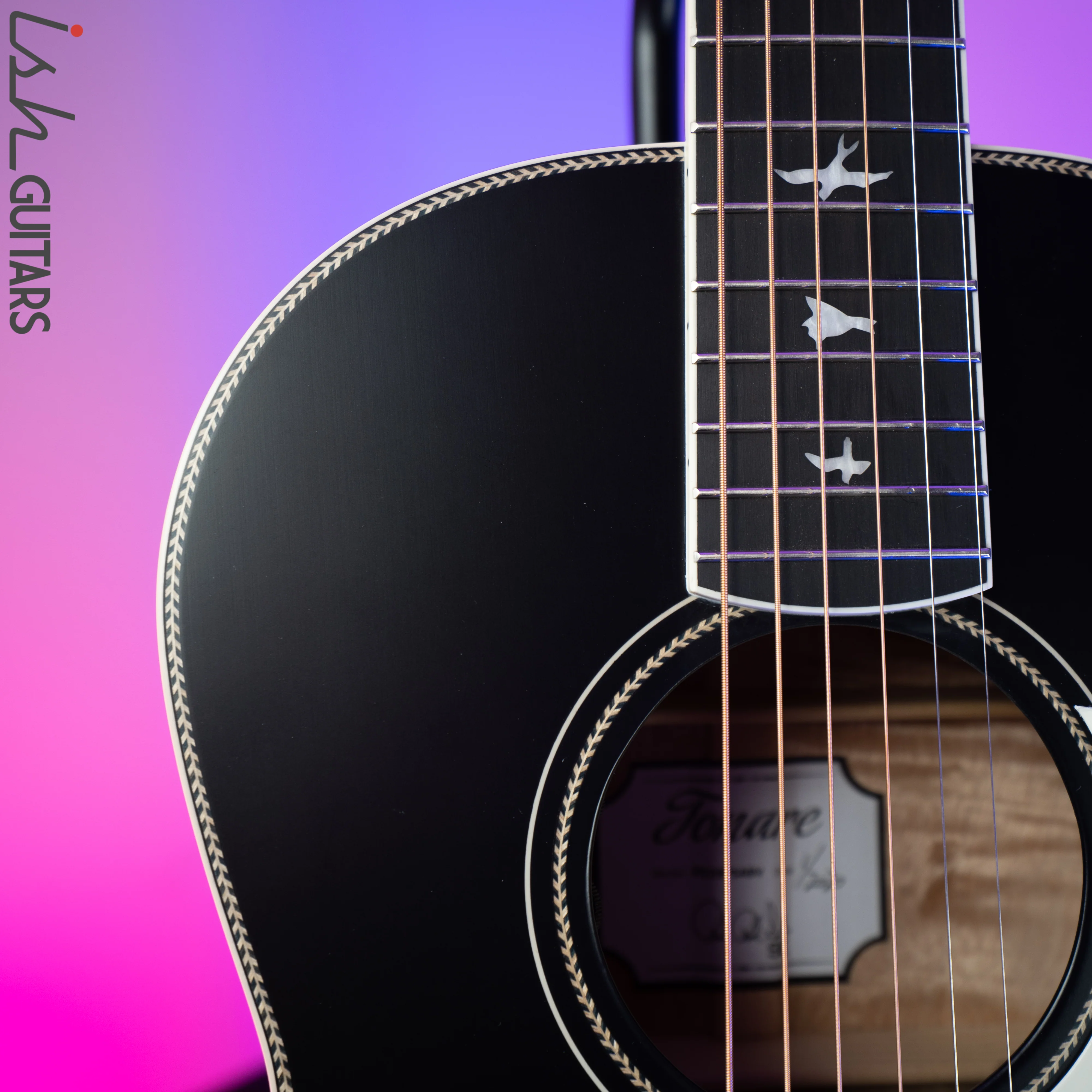PRS Paul Reed Smith SE Parlor P20E Black Satin Top - Image 3