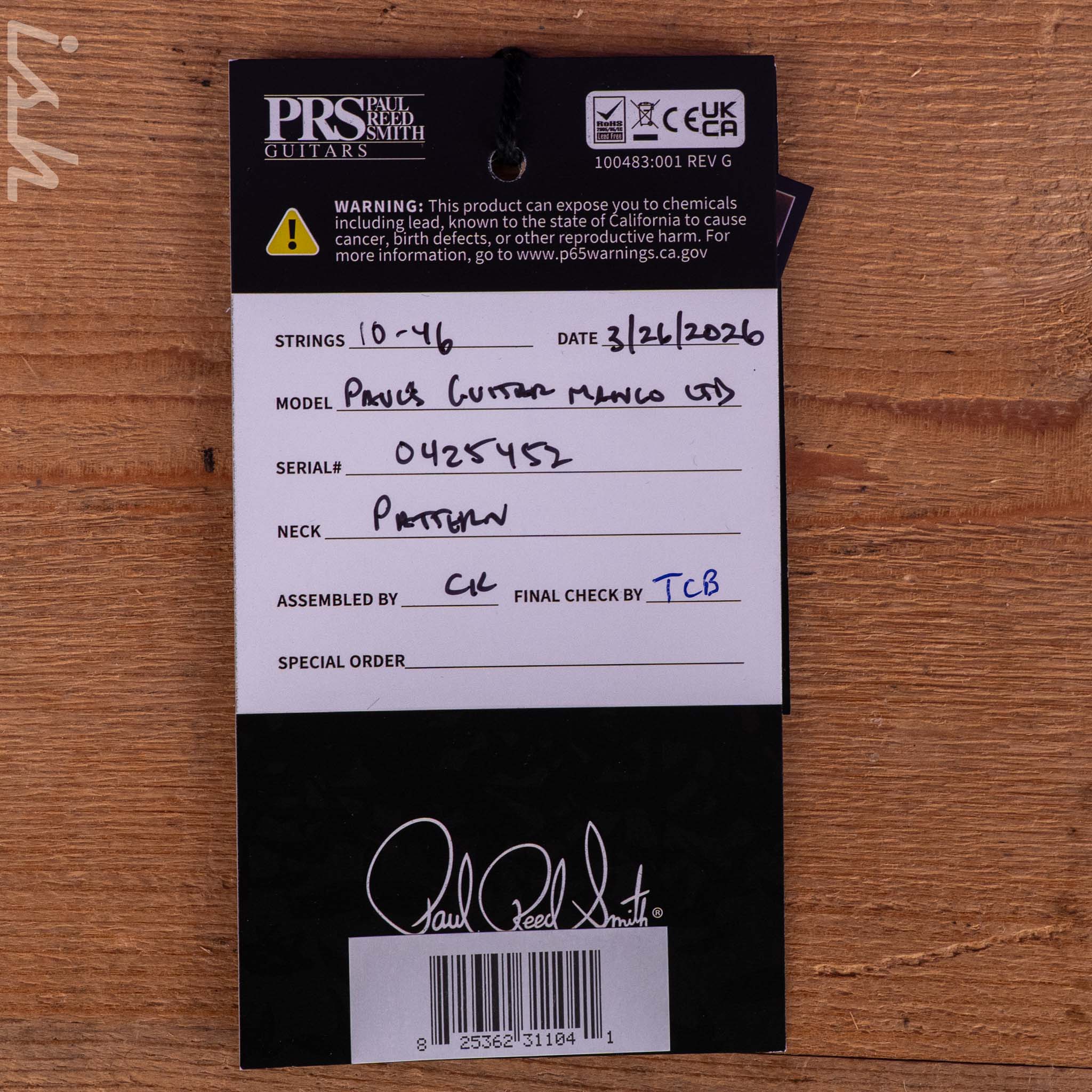PRS Paul's Guitar Mango Top Limited Edition Charcoal - Image 13