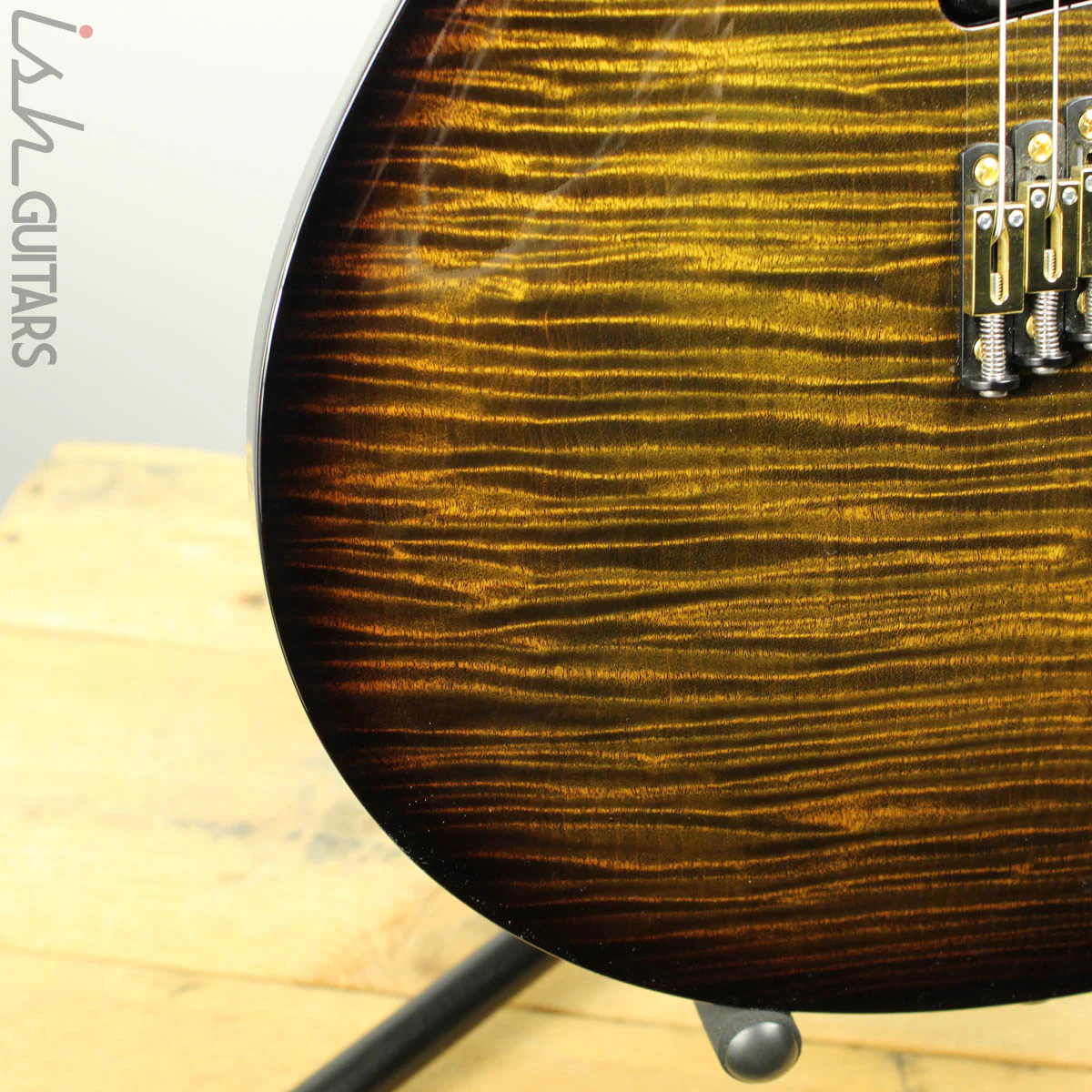 PRS Private Stock Multi Scale Custom 24 Tiger Eye Smoked Burst 1 Piece Maple Body - Image 4