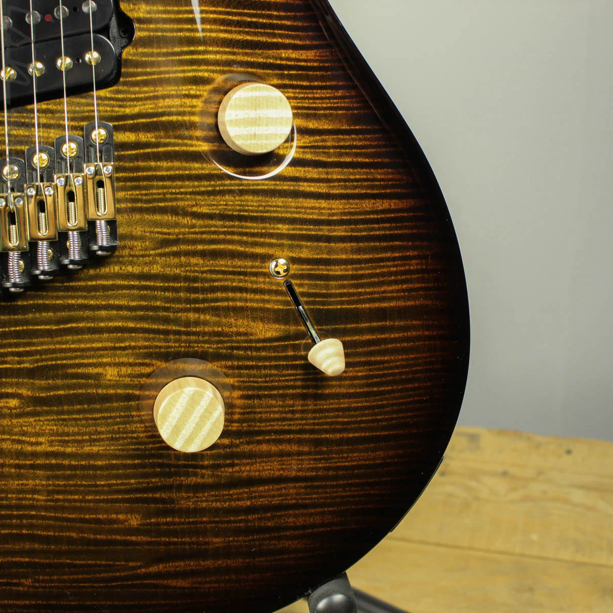 PRS Private Stock Multi Scale Custom 24 Tiger Eye Smoked Burst 1 Piece Maple Body - Image 5