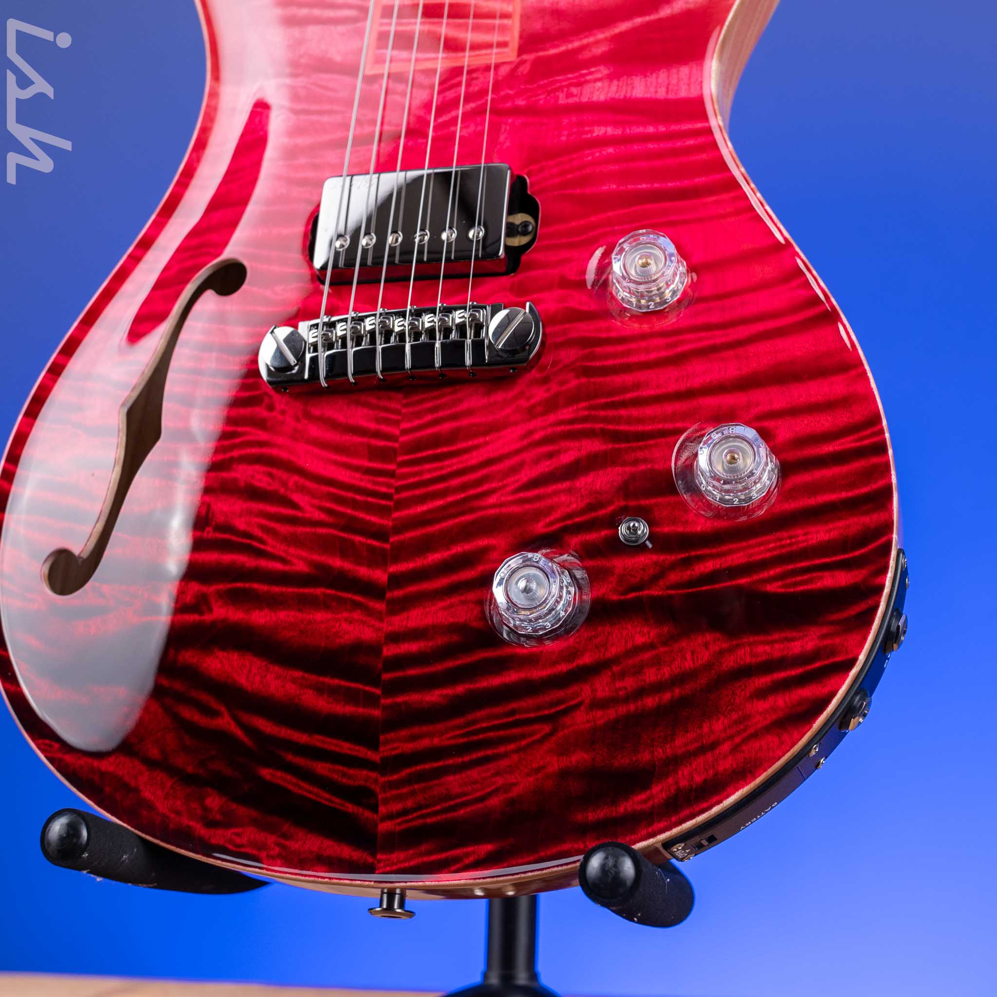 PRS Private Stock Special Semi-Hollow Piezo Blood Red Fade Tulip Wood - Image 4