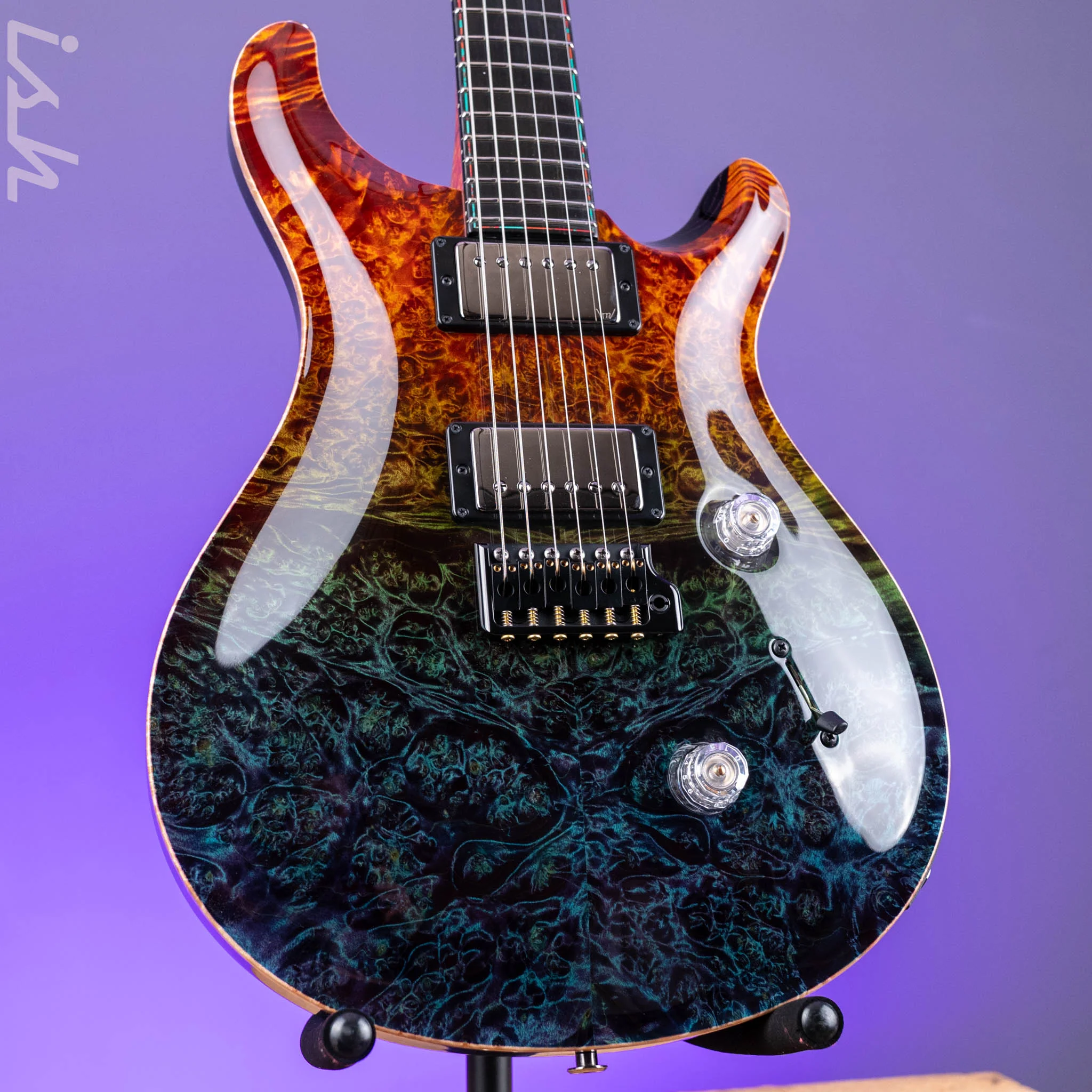 PRS Private Stock Custom 24 Maple Burl Zombie Fade