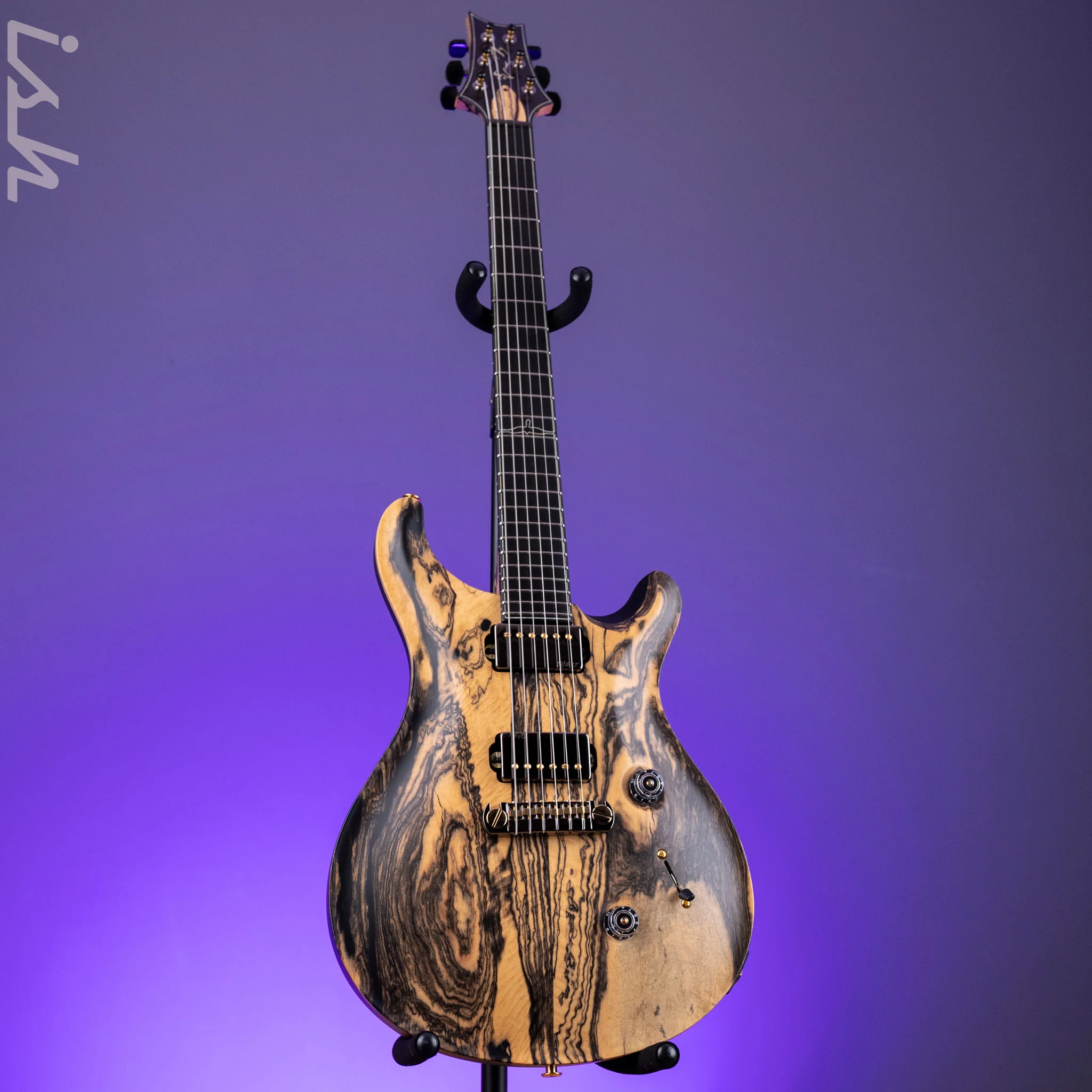 PRS Private Stock Custom 24 Semi-Hollow Stoptail Pale Moon Ebony - Image 2