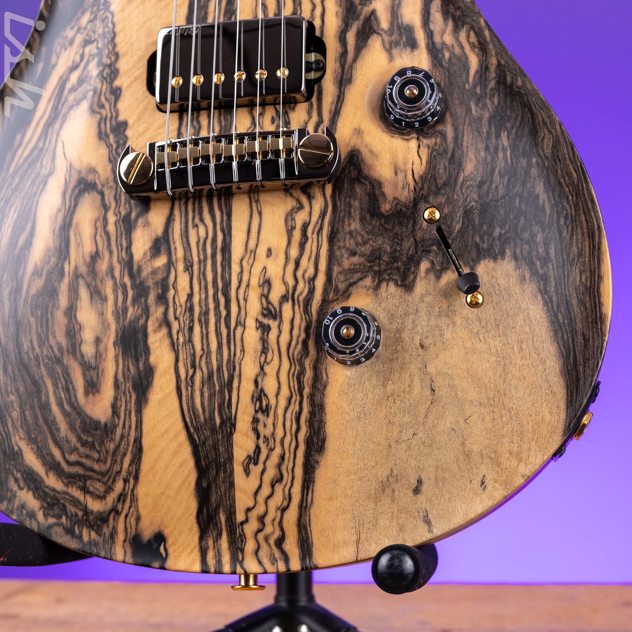 PRS Private Stock Custom 24 Semi-Hollow Stoptail Pale Moon Ebony - Image 5