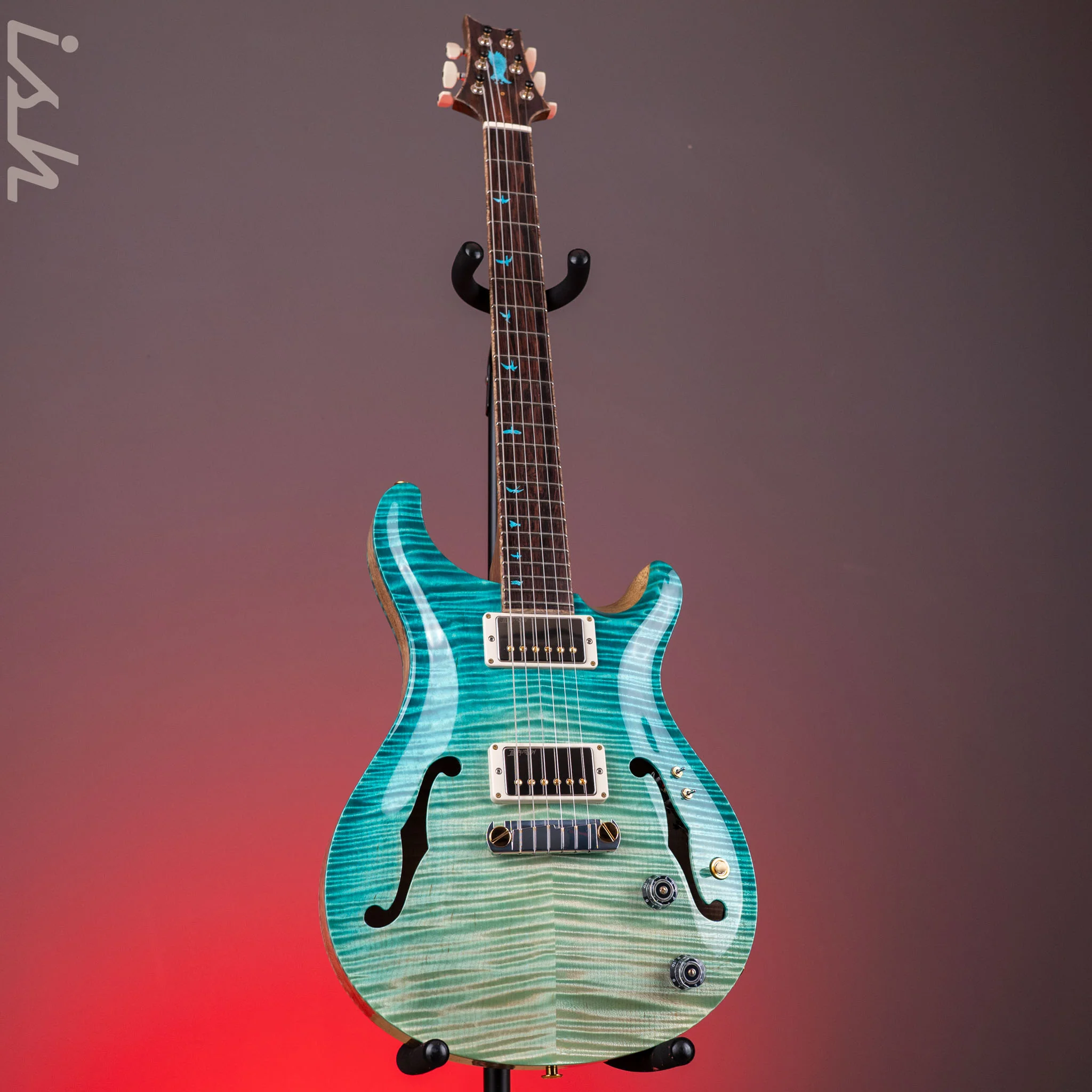 PRS Private Stock Hollowbody II Bahamian Blue Dragon's Breath - Image 2