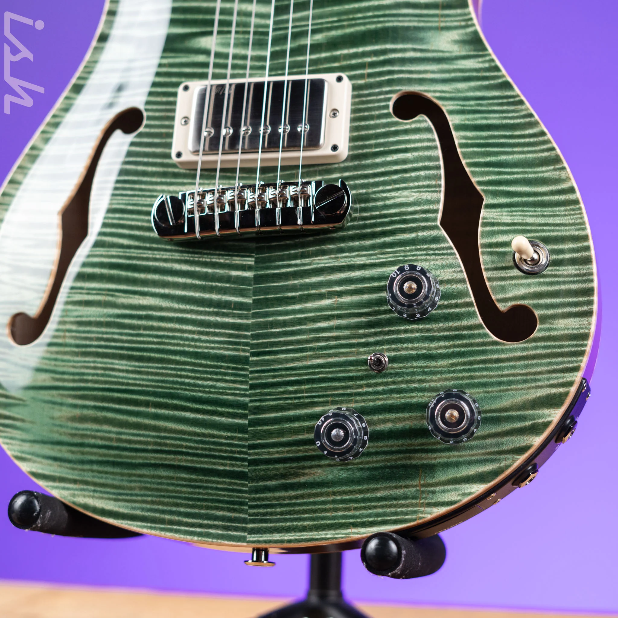 PRS Private Stock Hollowbody II Piezo Trampas Green - Image 4