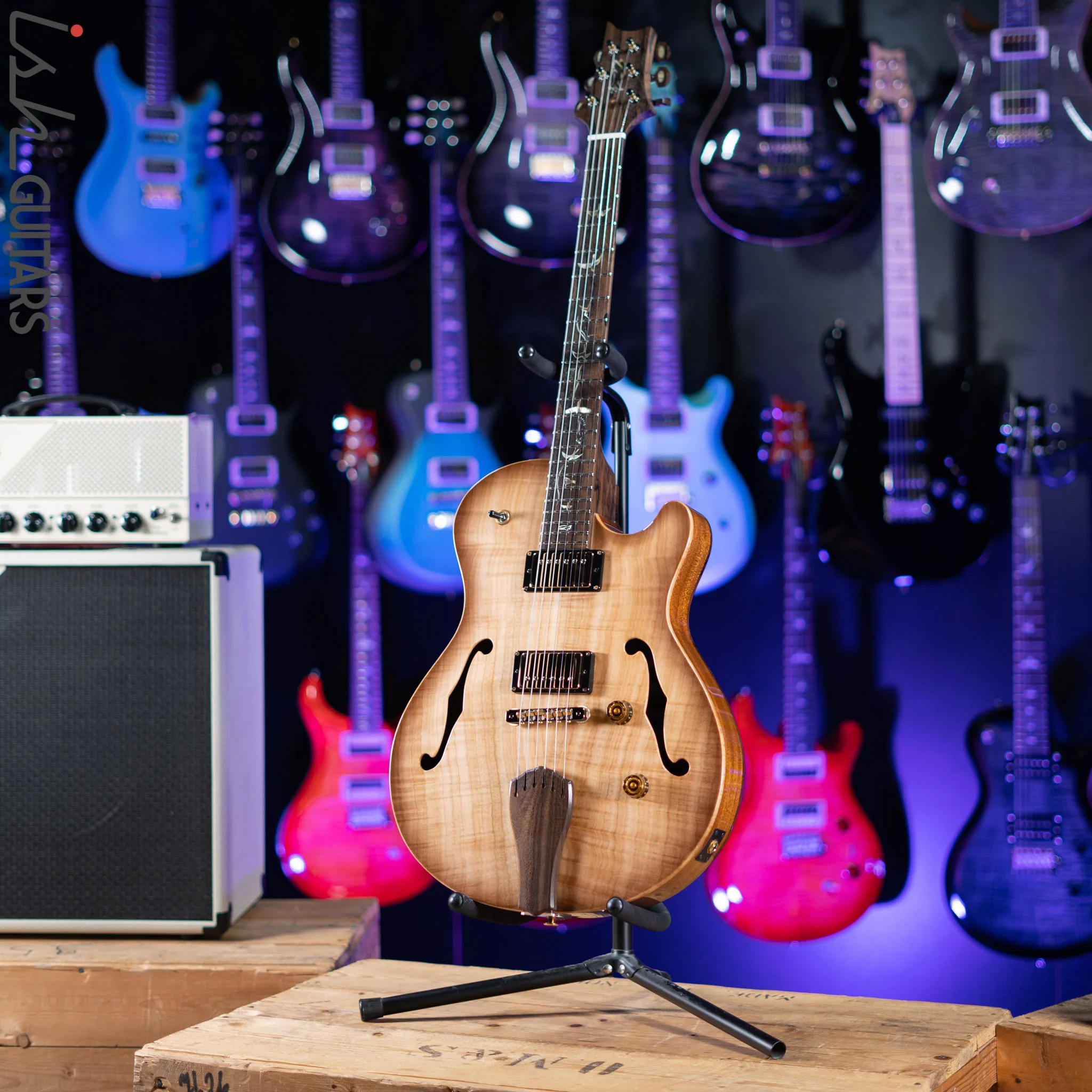 PRS Private Stock JA-15 Singlecut Archtop Natural Smoked Burst - Image 2