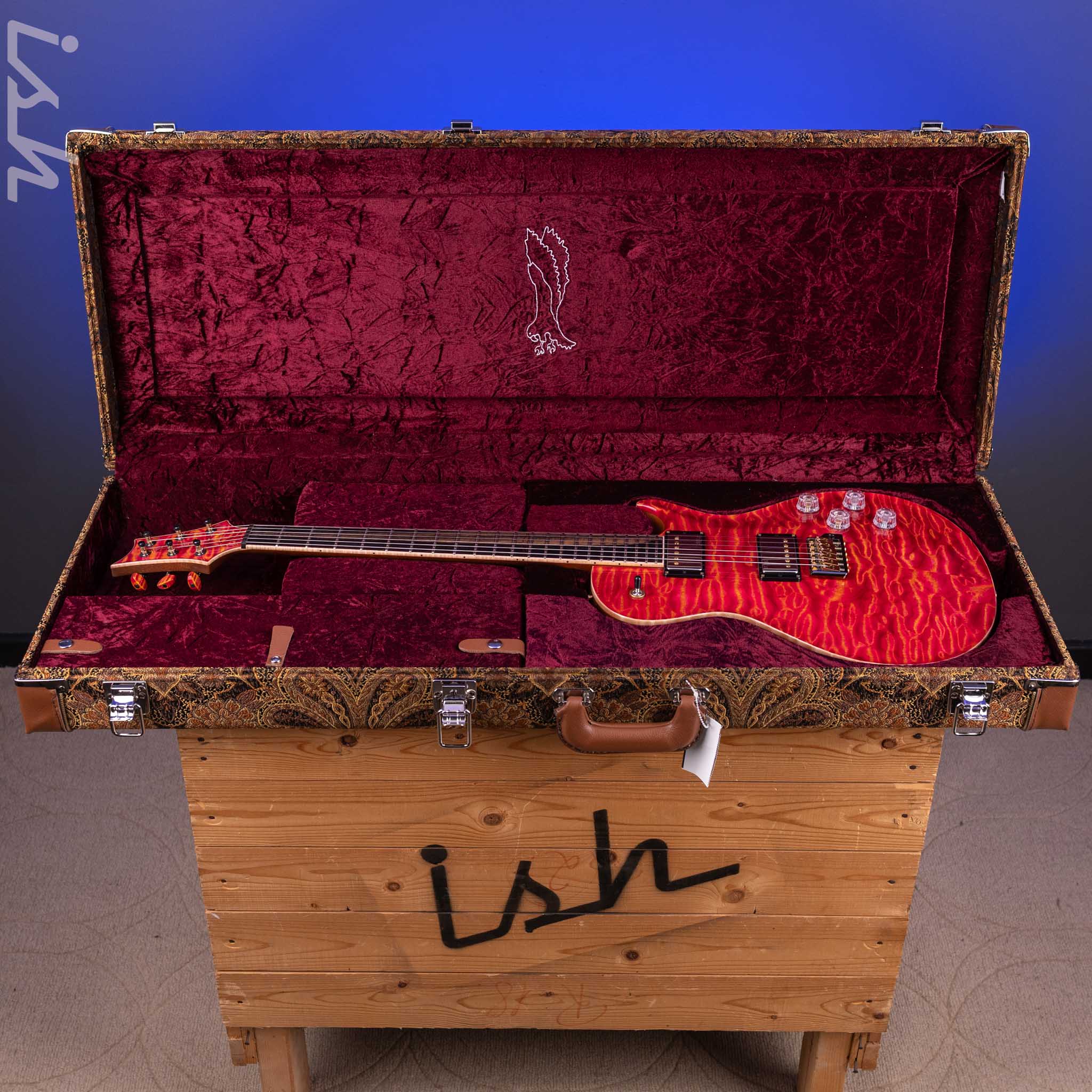 PRS Private Stock McCarty Singlecut 594 Raspberry Lemon Stripe - Image 13