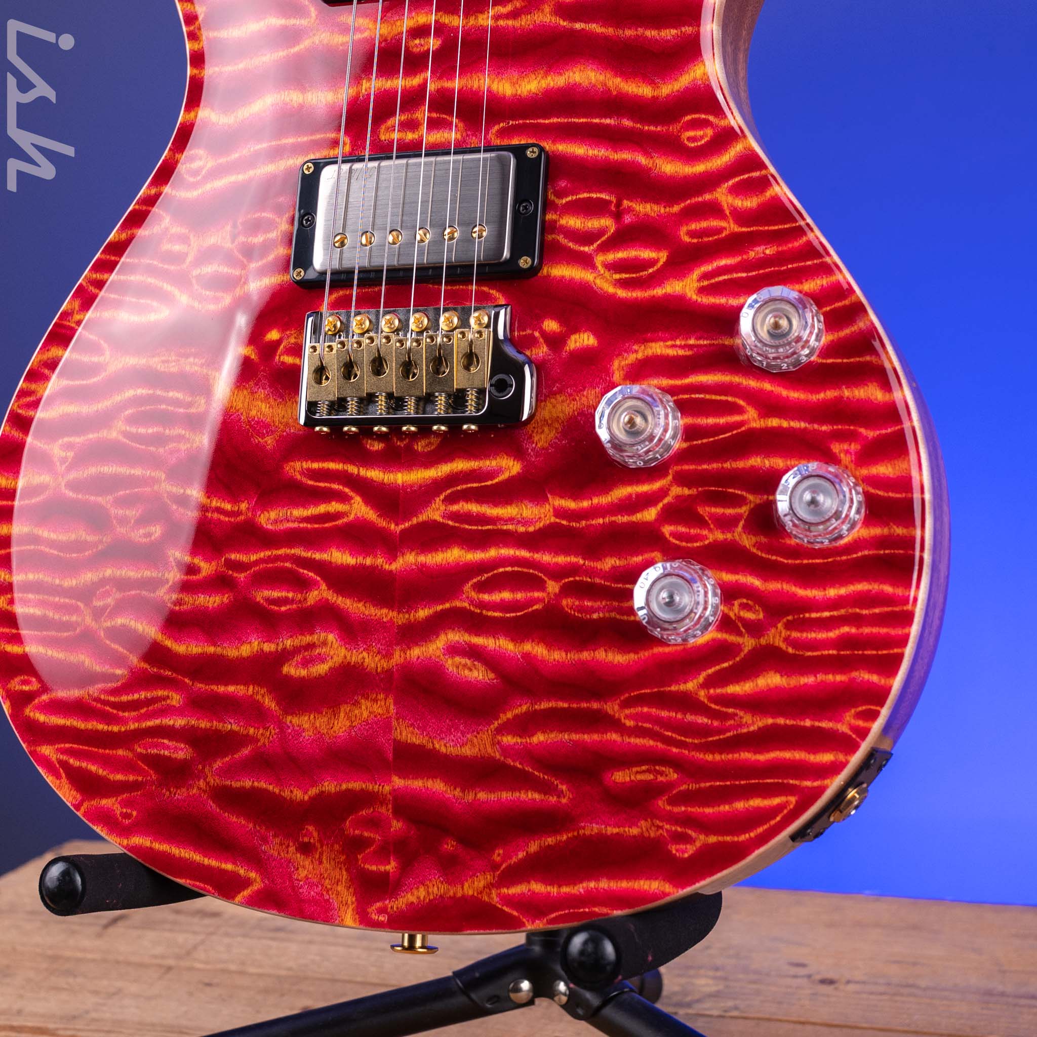 PRS Private Stock McCarty Singlecut 594 Raspberry Lemon Stripe - Image 5