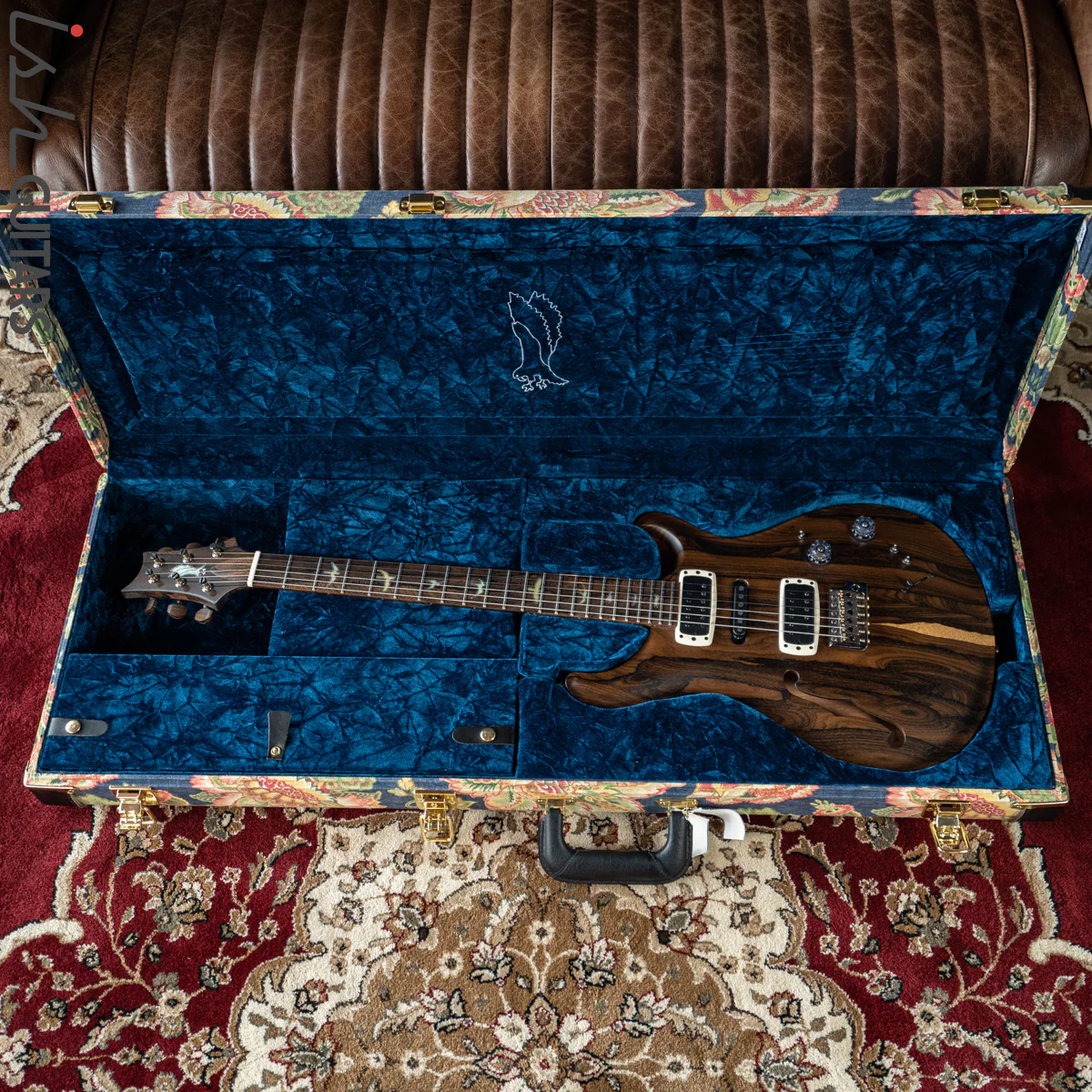 PRS Private Stock Modern Eagle V Semi-Hollow Natural Ziricote - Image 12