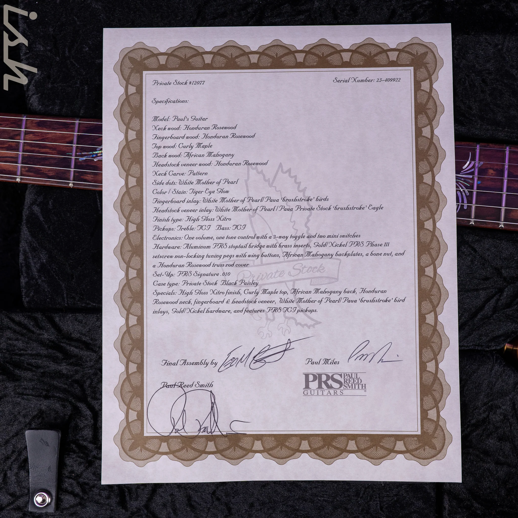 PRS Private Stock Paul’s Guitar Tiger Eye Glow - Image 14