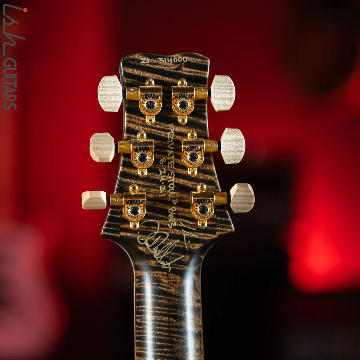 PRS Private Stock Santana Semi-Hollow Roasted Curly Maple Charcoal - Image 12