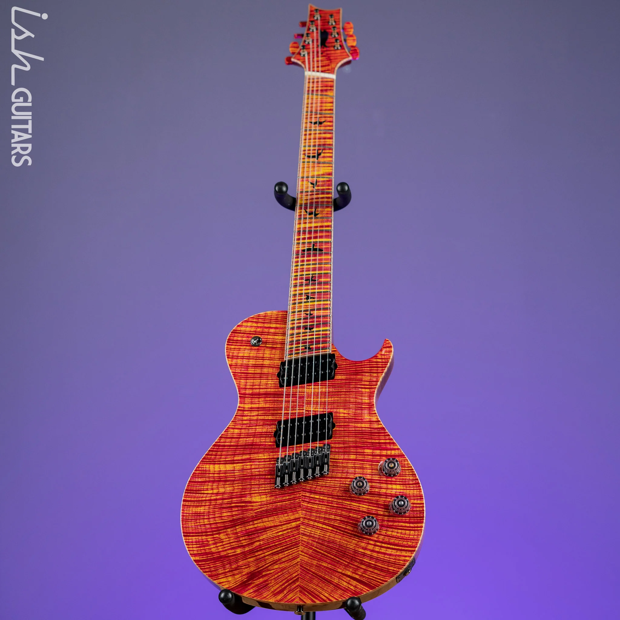 PRS Private Stock Singlecut 7-String Multi-Scale Raspberry Lemon Stripe - Image 2