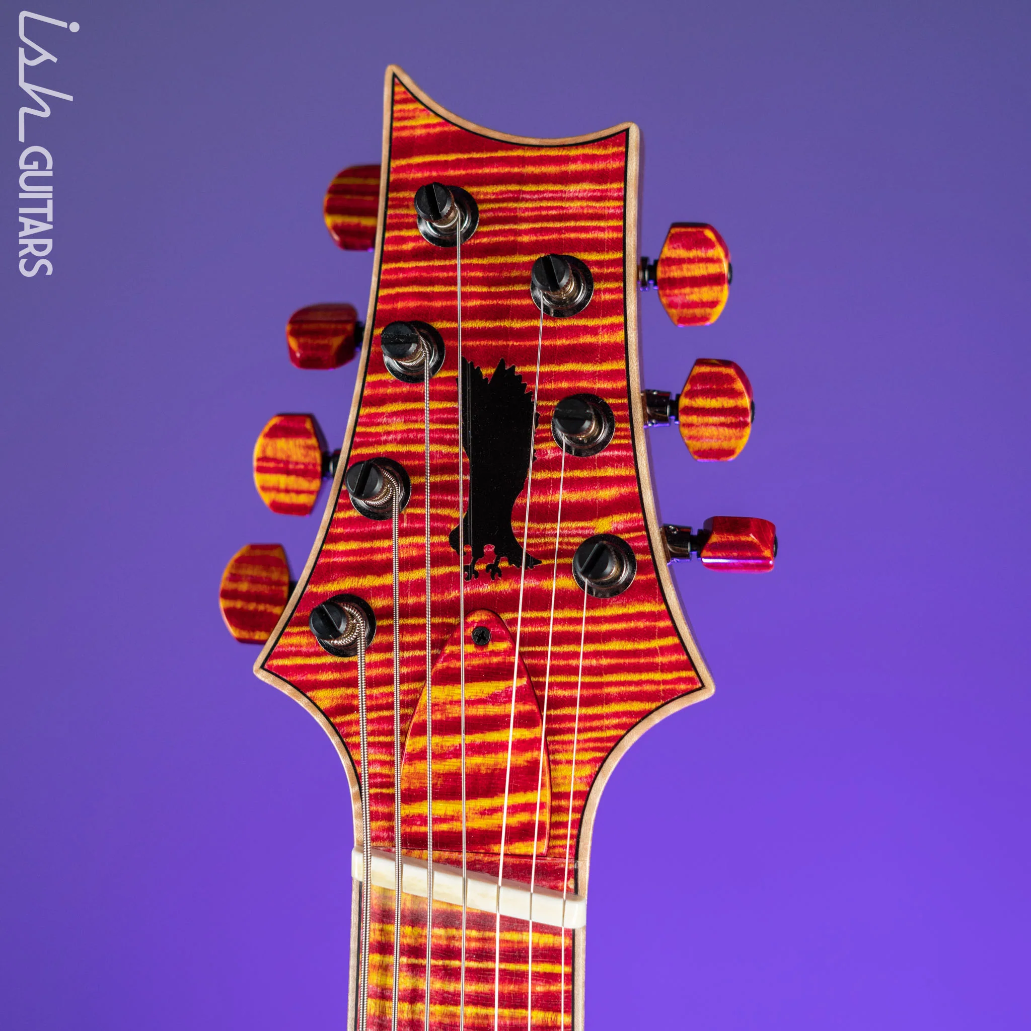 PRS Private Stock Singlecut 7-String Multi-Scale Raspberry Lemon Stripe - Image 6