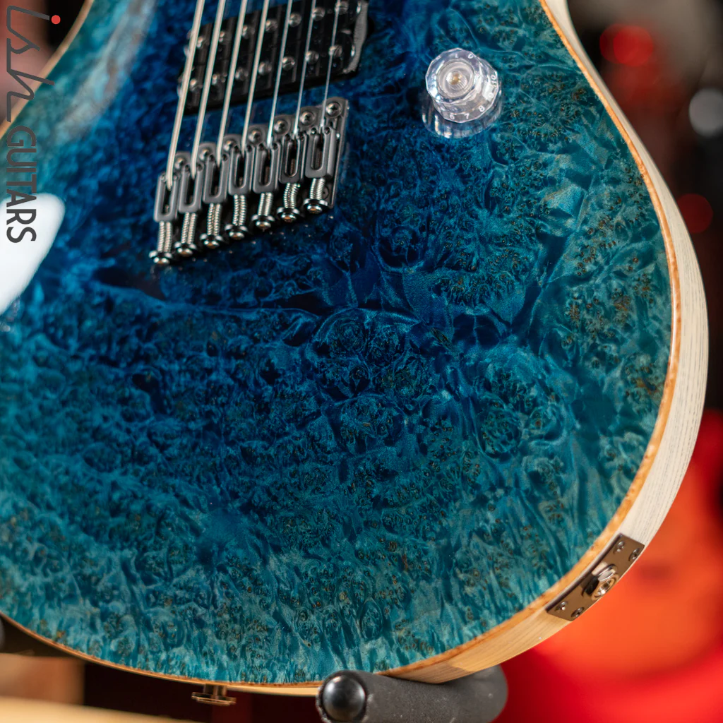 PRS Private Stock Singlecut 7-String Multiscale Reverse Aqua Violet Glow - Image 4