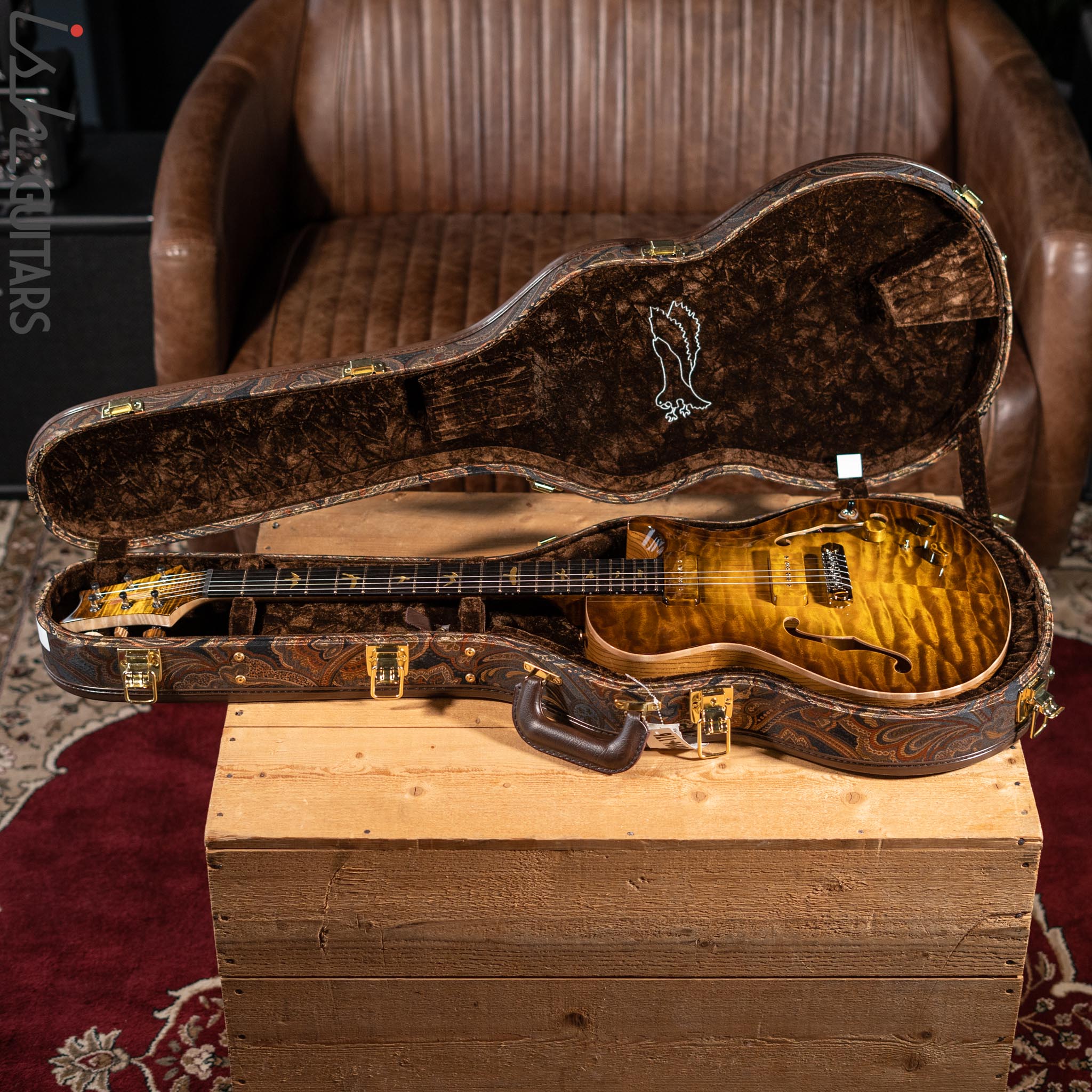 PRS Private Stock Singlecut Hollowbody II Piezo Dirty Blonde Glow - Image 15