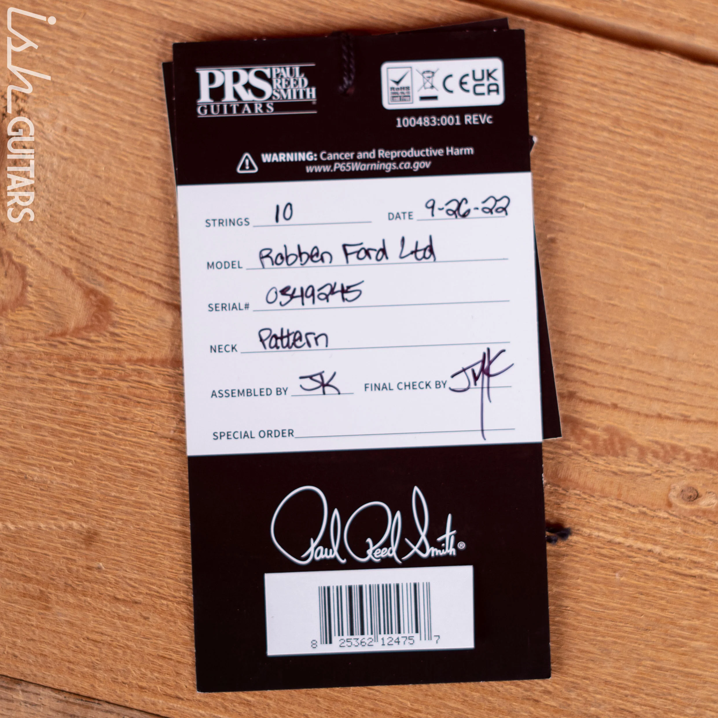 PRS Robben Ford Limited Edition McCarty - Image 14