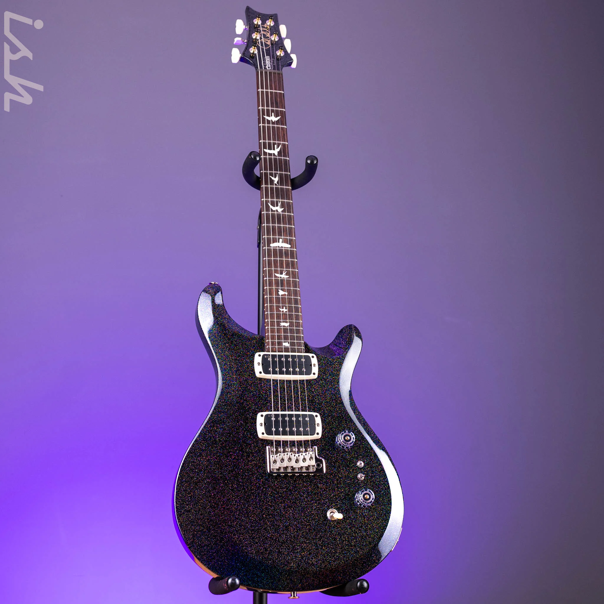 PRS S2 Custom 24-08 Black Rainbow Hollowflake Custom Color - Image 2