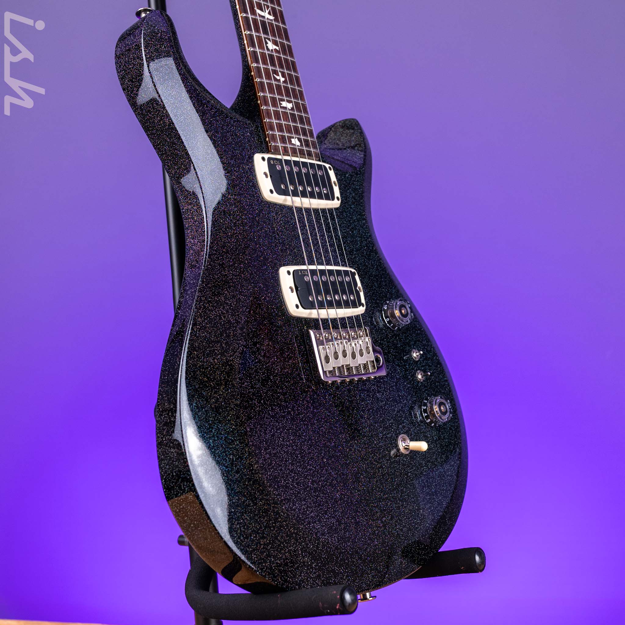 PRS S2 Custom 24-08 Black Rainbow Hollowflake Custom Color - Image 3