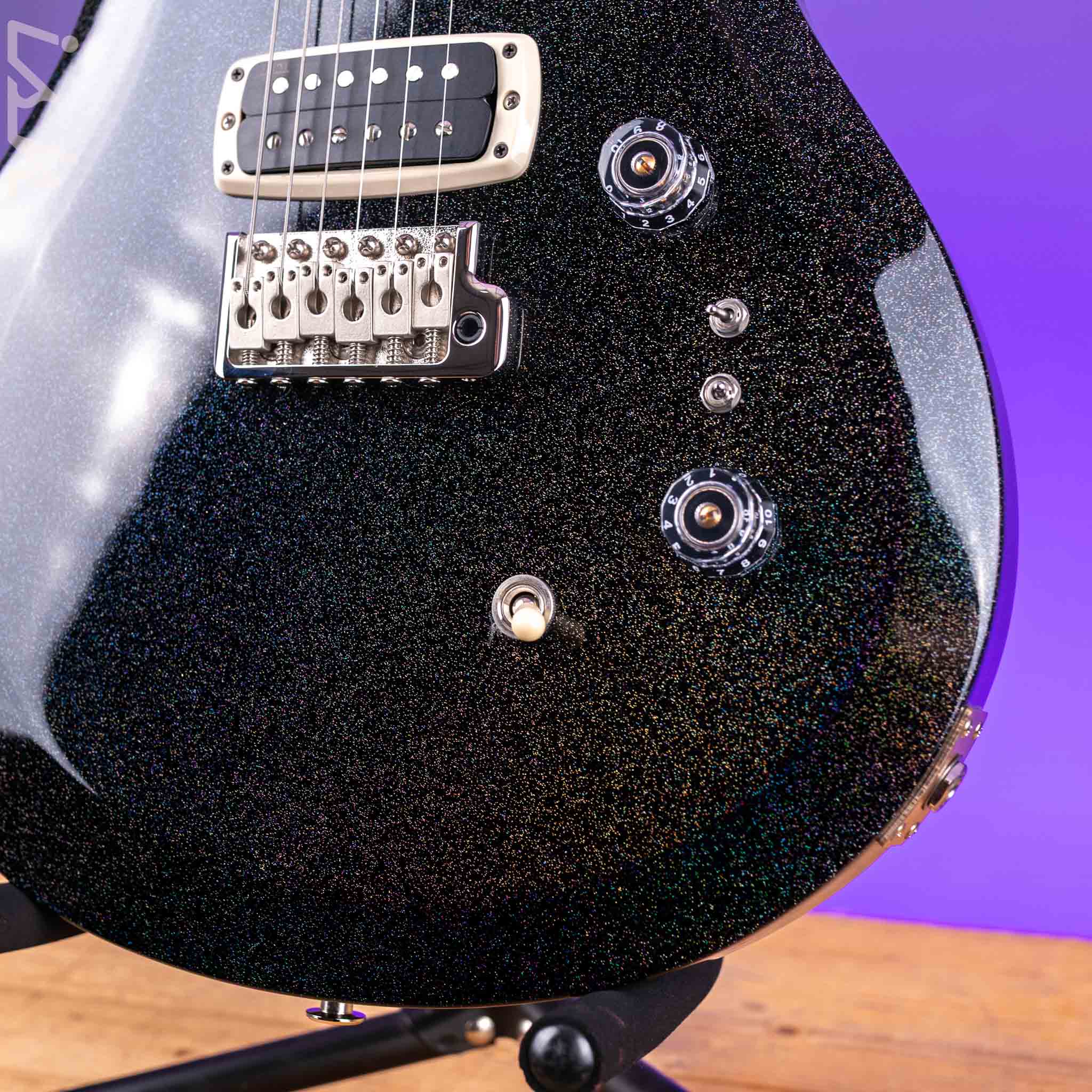 PRS S2 Custom 24-08 Black Rainbow Hollowflake Custom Color - Image 5