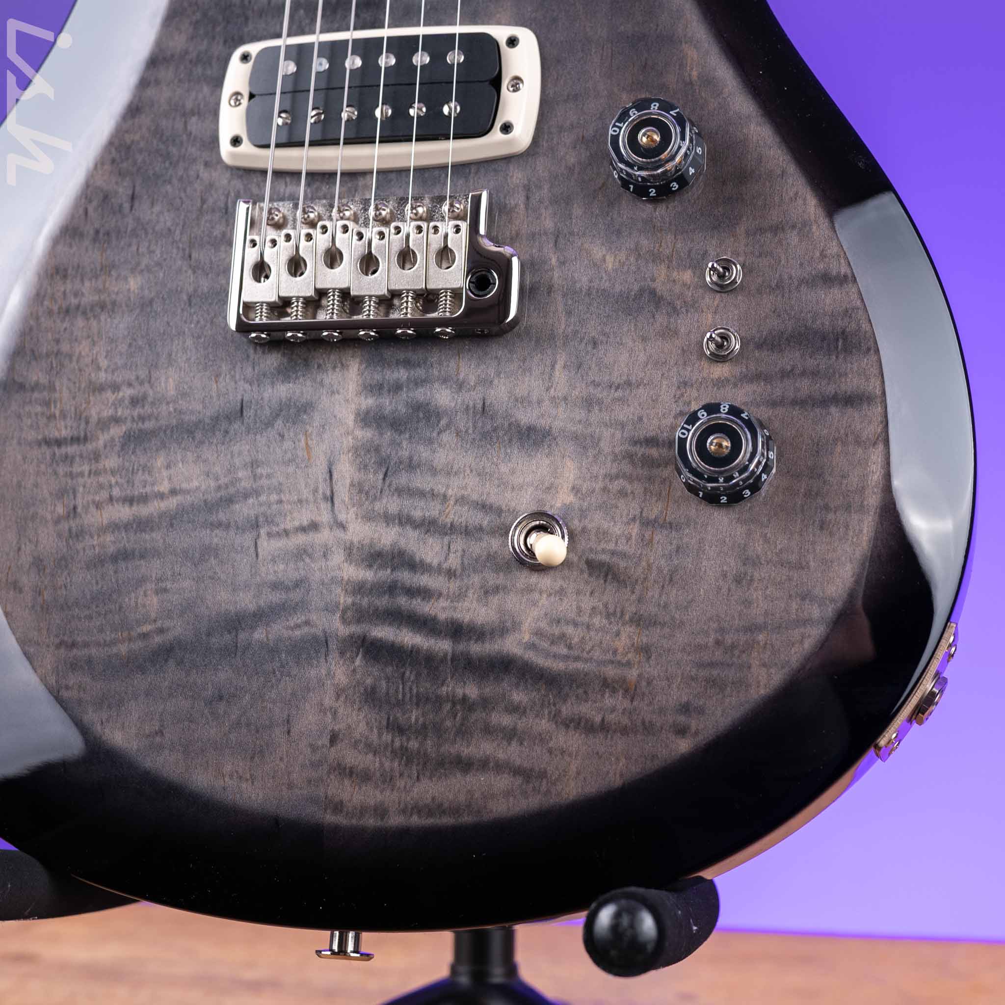 PRS S2 Custom 24-08 Electric Guitar Faded Gray Black Burst - Image 4