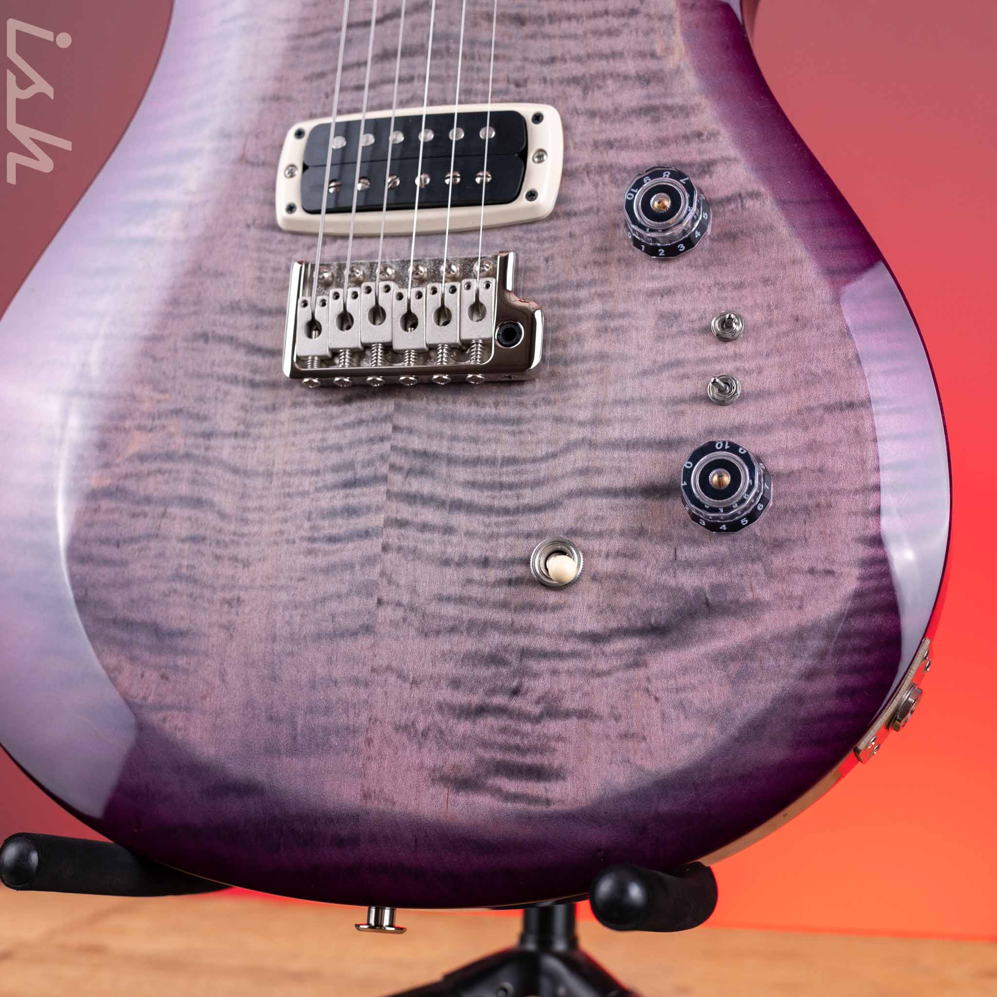PRS S2 Custom 24-08 Electric Guitar Faded Grey Black Purple Burst - Image 4