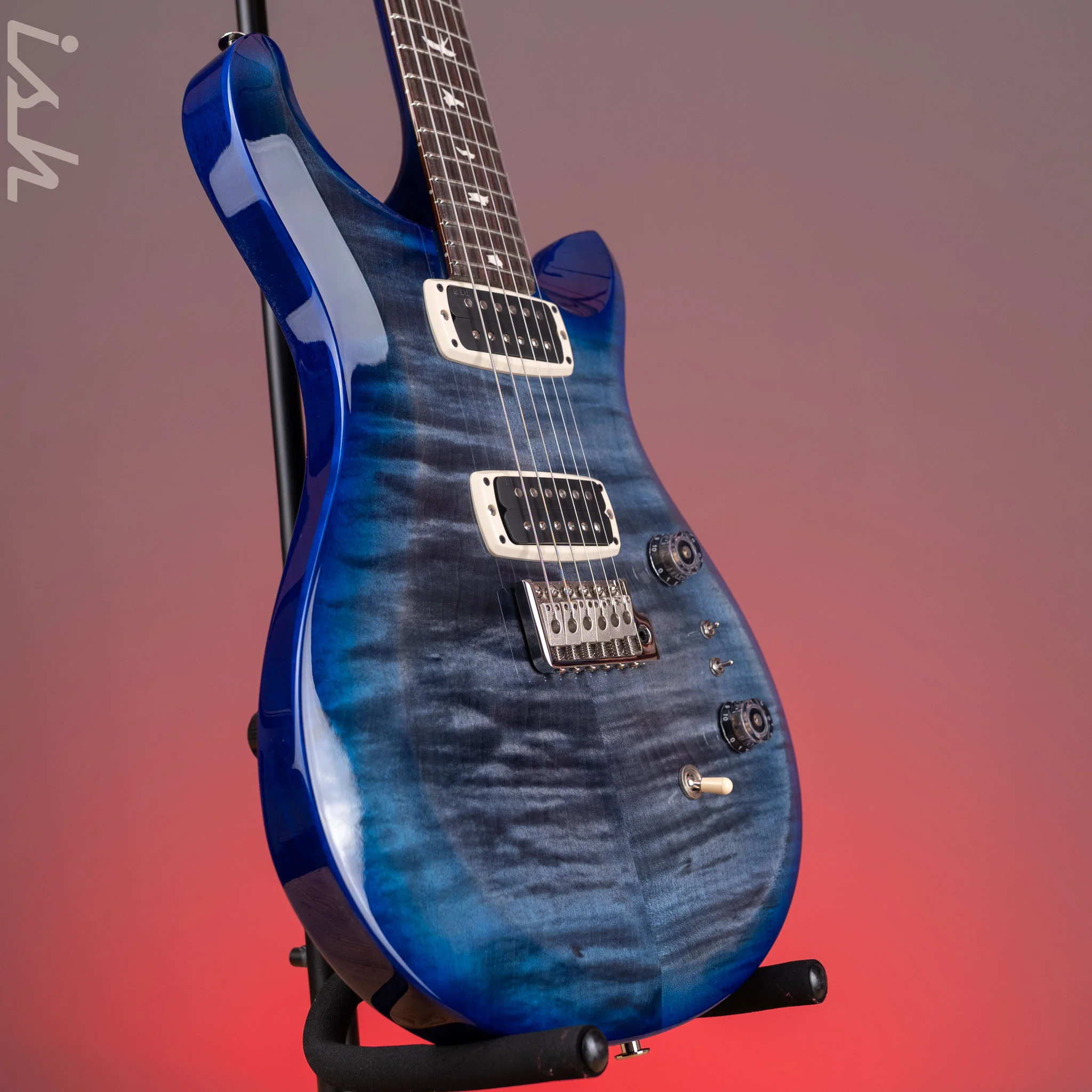 PRS S2 Custom 24-08 Faded Gray Black Blue Burst - Image 3
