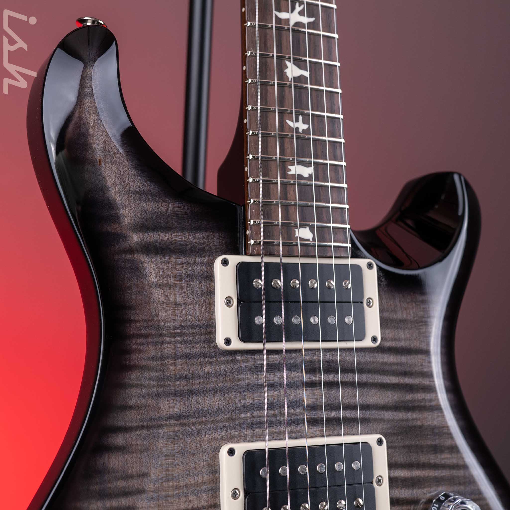 PRS S2 Custom 24 Electric Guitar Faded Gray Black Burst - Image 3